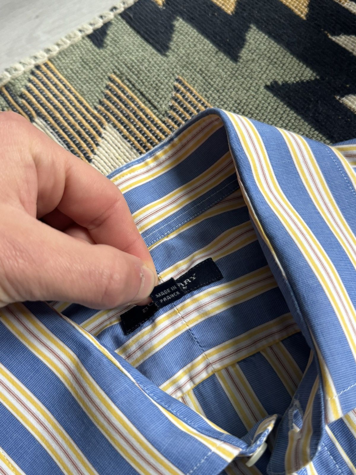 Burberry Vintage Burberry Stripped Button Up Shirt Size US XL / EU 56 / 4 - 8 Thumbnail