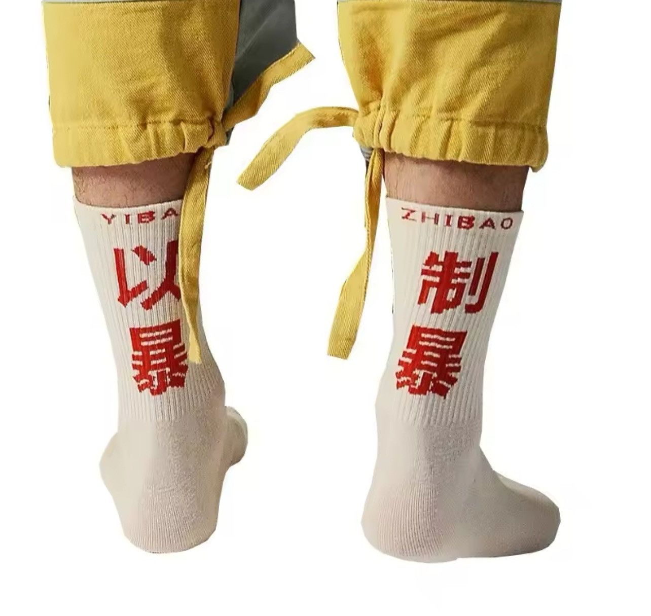 Converse × Happy Socks Hip Hop Chinese Characters Skateboard Cotton Socks (1 pairs) Size ONE SIZE - 2 Thumbnail