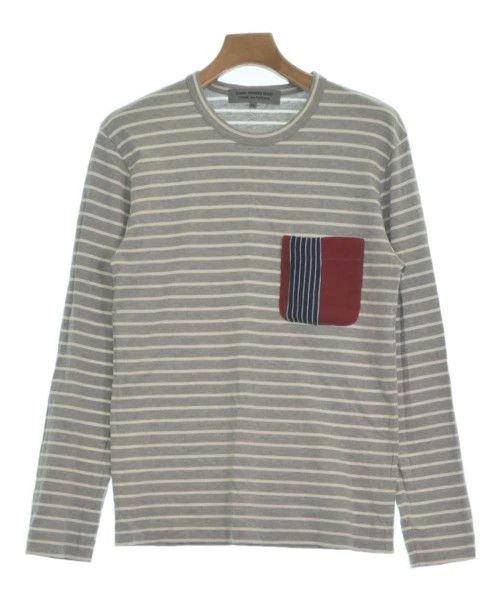 Comme des Garcons T-Shirts Border Long Sleeve Cotton Crewneck Gray x White Size US M / EU 48-50 / 2 - 1 Thumbnail