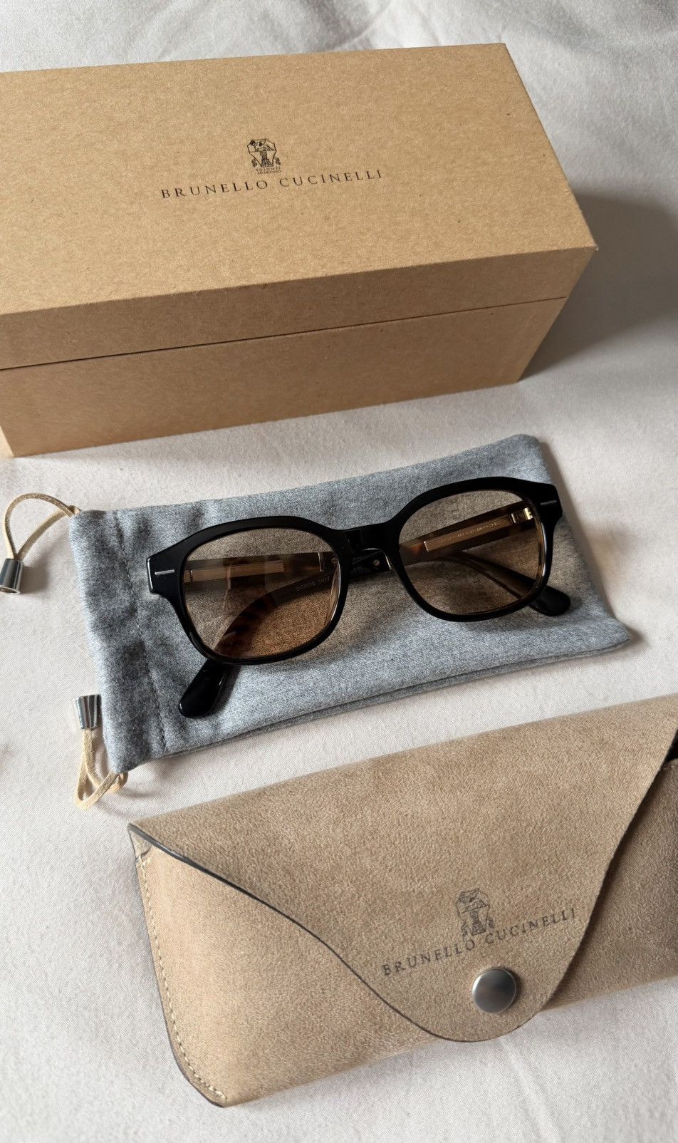 Brunello Cucinelli Brunello Cucinelli BC3010 Sunglasses Black/Havana Size ONE SIZE - 5 Thumbnail