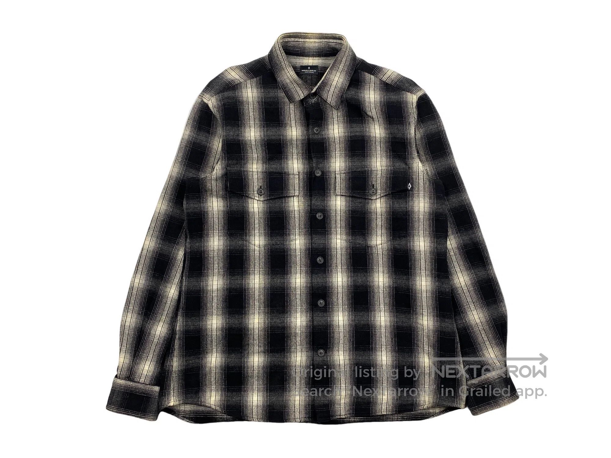 Marcelo Burlon Marcelo Burlon Printed Black and White Gingham Shirt Size US L / EU 52-54 / 3 - 1 Thumbnail