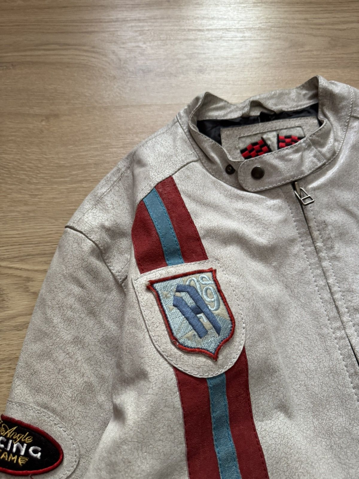Genuine Leather Vintage 00’s Clockhouse y2k Formula 1 Moto Racing Jacket Size US L / EU 52-54 / 3 - 3 Thumbnail