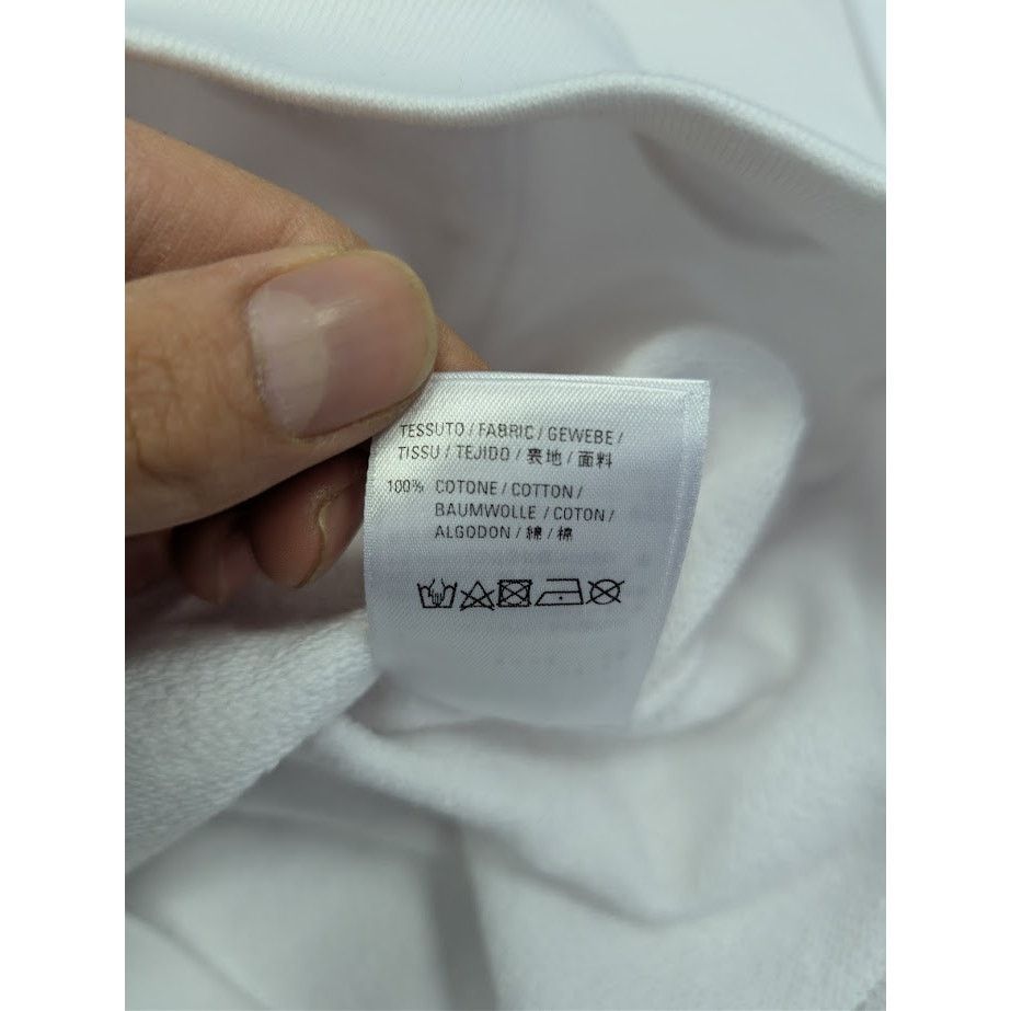Balenciaga o1rshd1 Political C Molleton Bouclette Hoodie in White/Black Size US XS / EU 42 / 0 - 18 Thumbnail