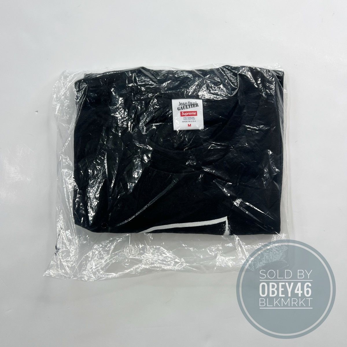 Jean Paul Gaultier × Supreme Supreme x Jean Paul Gaultier Box Logo Black SS19 Size L Size US L / EU 52-54 / 3 - 2 Thumbnail