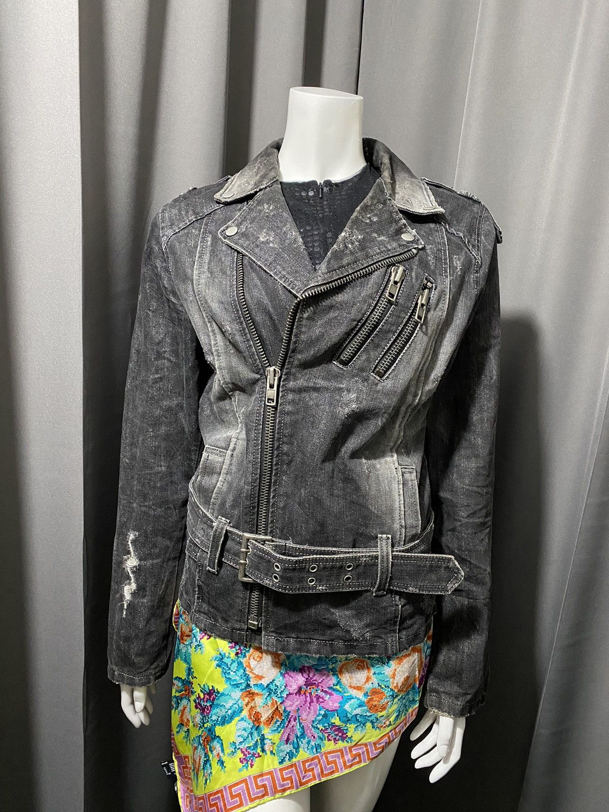 If Six Was Nine × Japanese Brand Lagust Distressed Metallic Denim Jacket Size S / US 4 / IT 40 - 19 Thumbnail