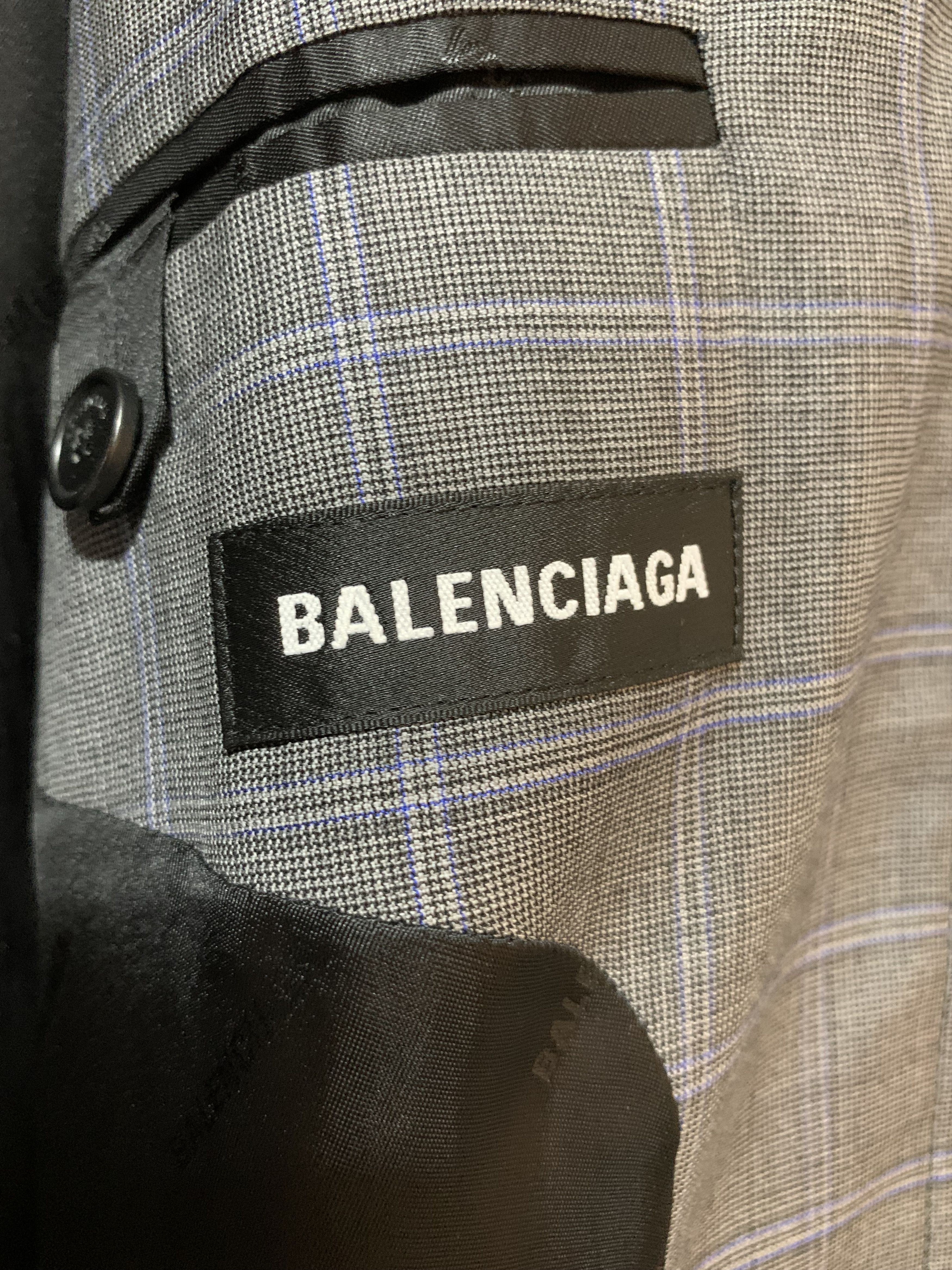 Balenciaga Check Tailored Jacket Size US M / EU 48-50 / 2 - 5 Thumbnail