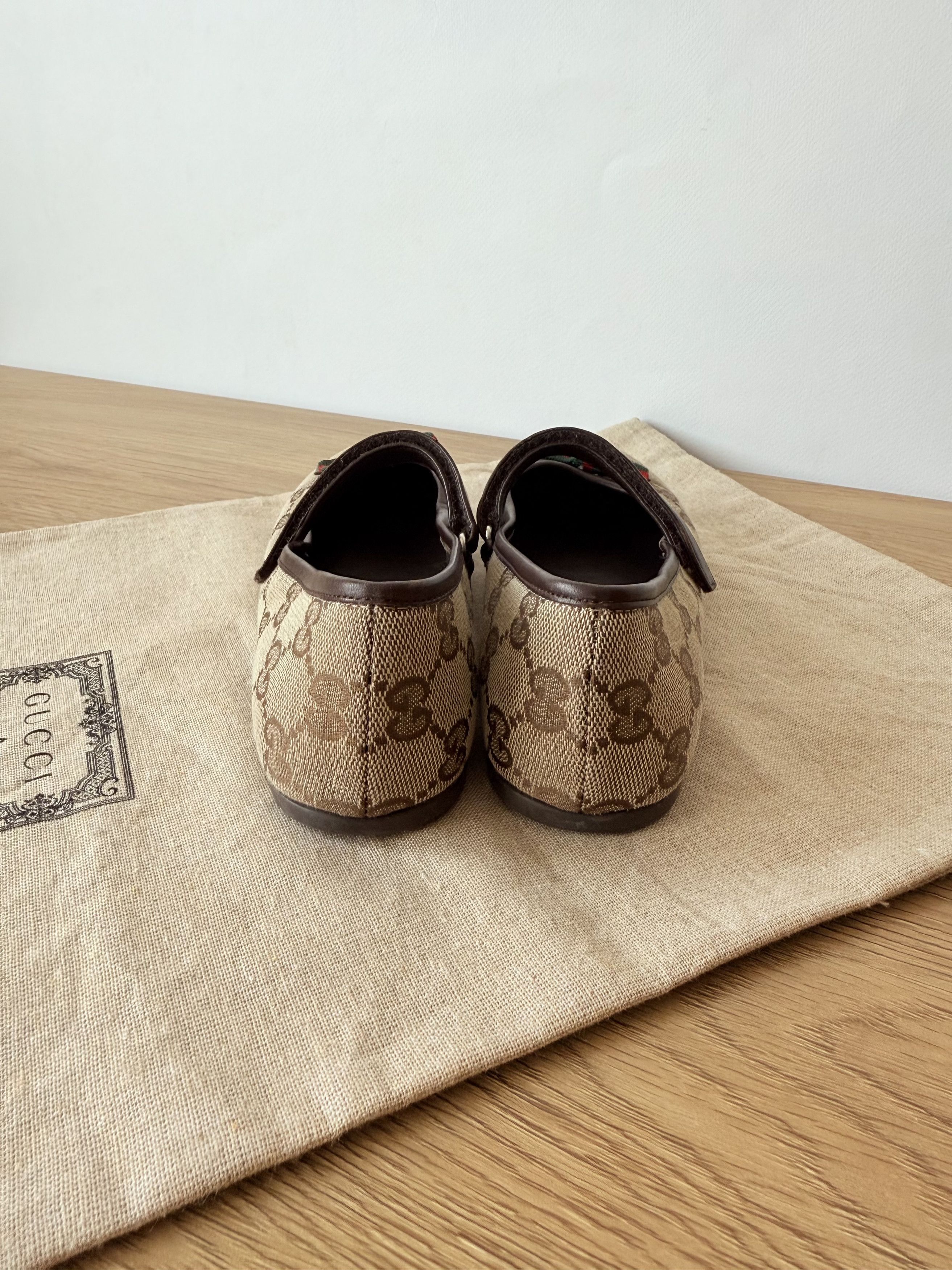 Gucci Authentic Gucci Monogram Ballet Flats EU32 Size US 4 / IT 34 - 7 Thumbnail