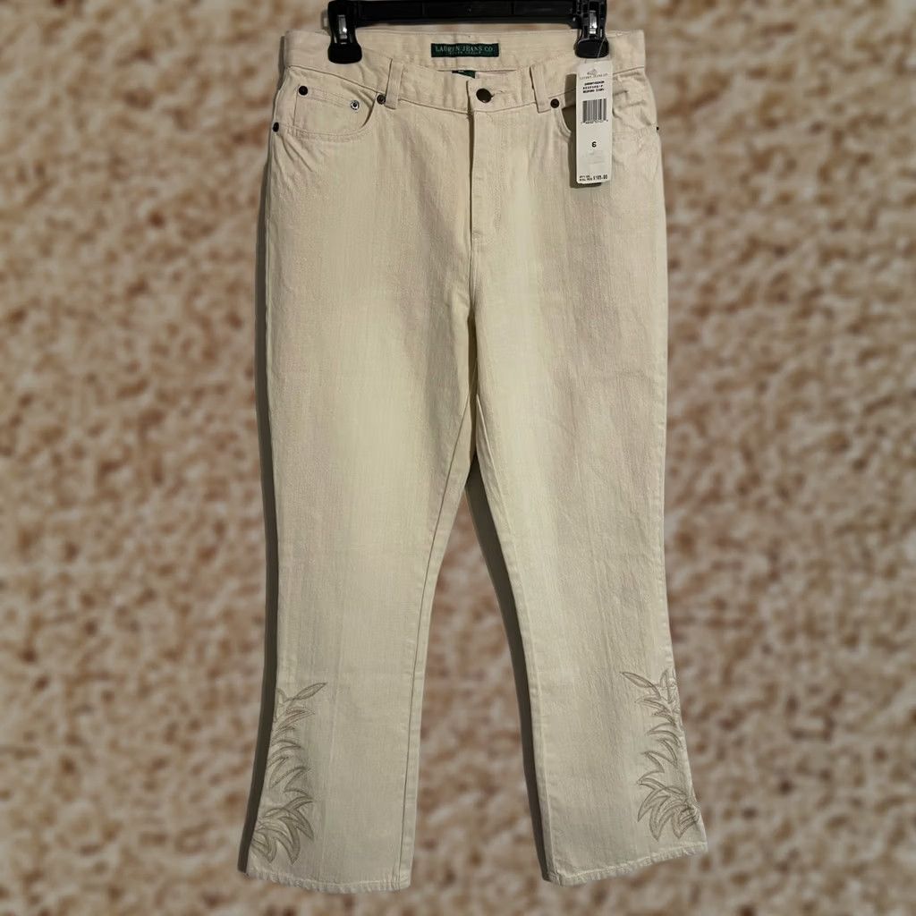 Polo Ralph Lauren Polo Ralph Lauren Jeans Co Ladies Bedford Ivory Jeans Women's 6 Size 28" / US 6 / IT 42 - 1 Thumbnail