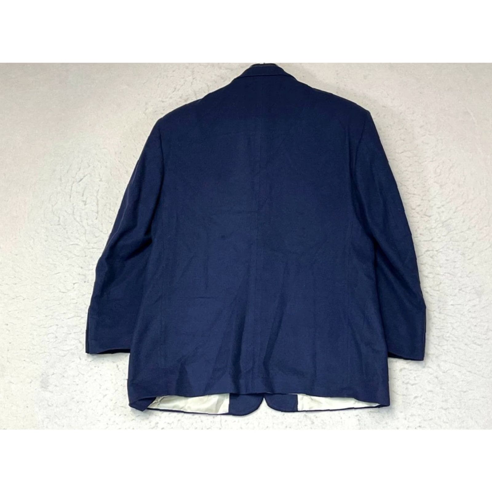 Vintage Alessandro Blazer Mens Size S-M Blue 100% cashmere Tweed Notch Lapel Three-Button Long Jacket Shirt? Size 36R - 2 Thumbnail