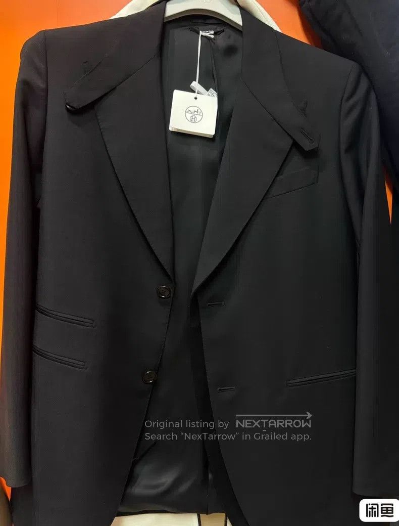Hermes Hermes Blazer Jacket, 73% Wool + 37% Mohair + 100% Mulberr Size 48R - 1 Thumbnail