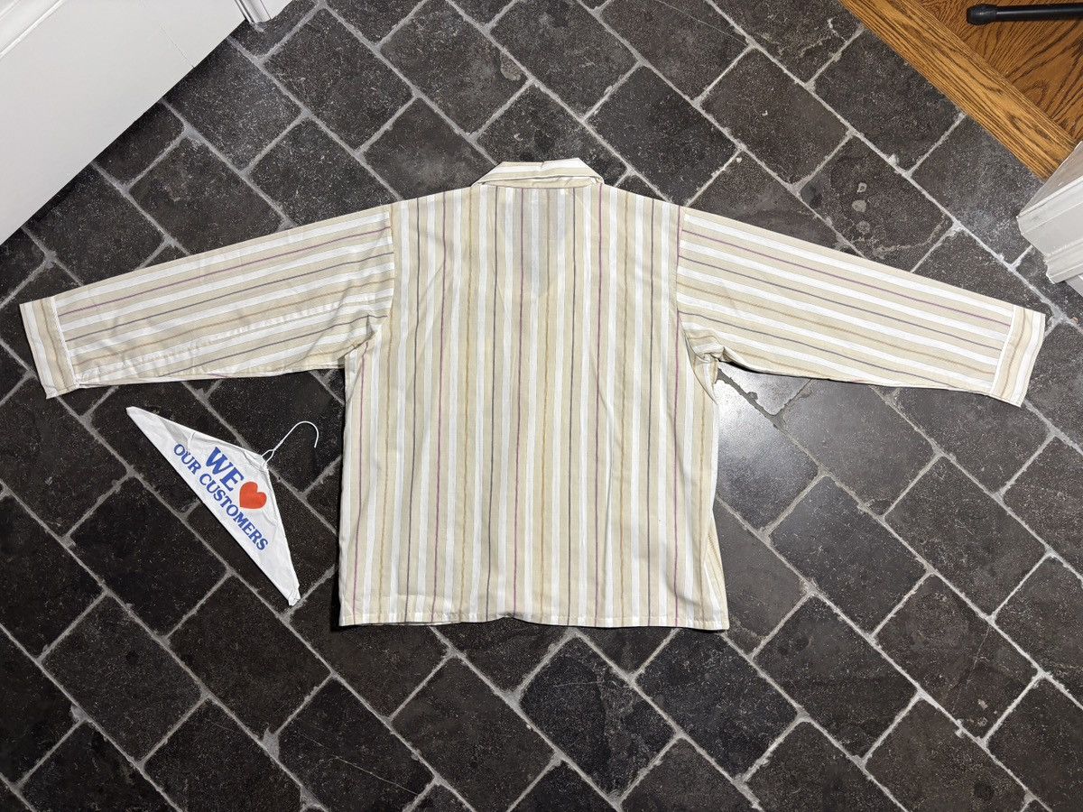 Vintage Striped Pajama Set 90s Vintage Two Piece Suit Sleep Perma Size US 38 / EU 54 - 15 Thumbnail