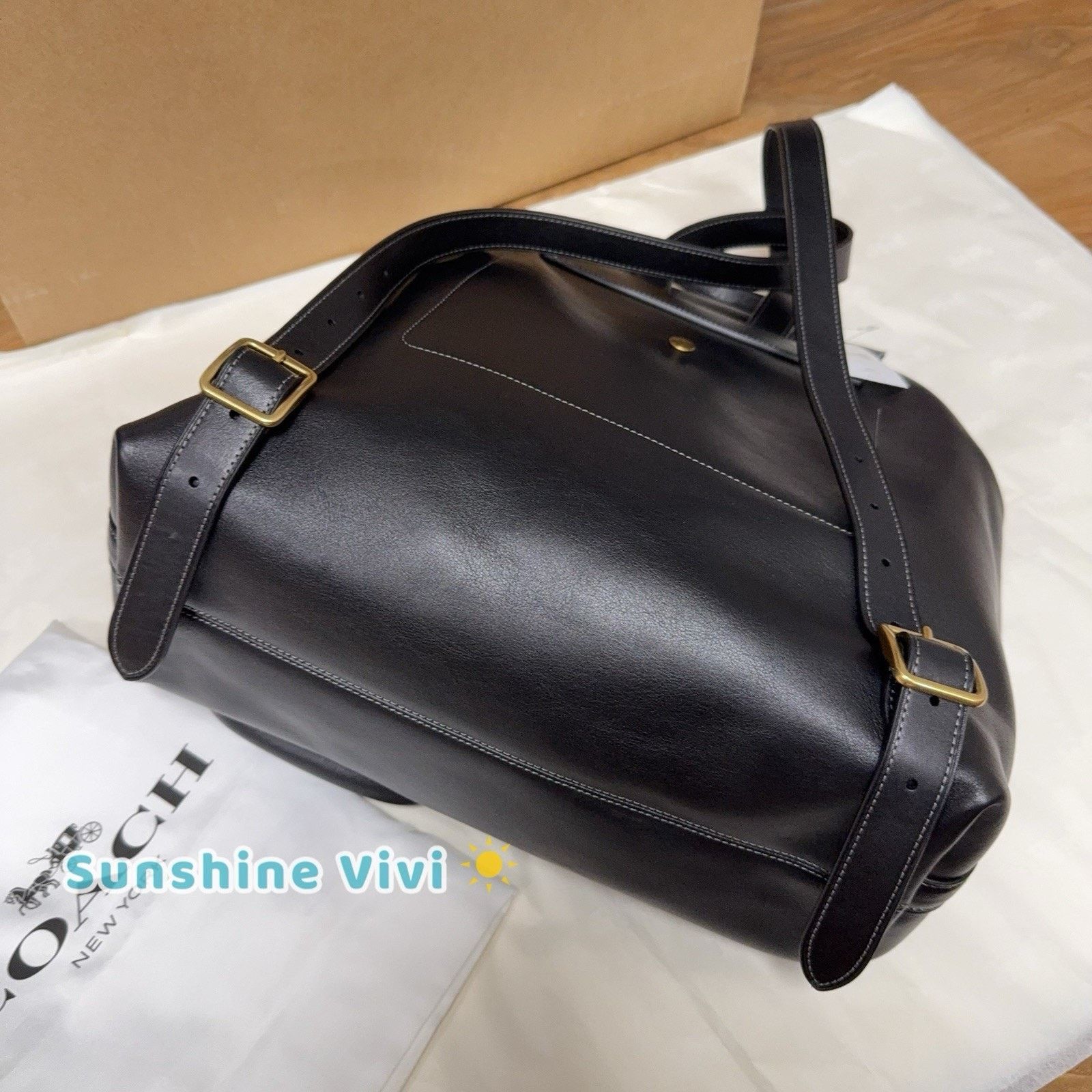 Coach NWT COACH Crosby Backpack Bag Brass/Black leather CY279 Size ONE SIZE - 6 Thumbnail