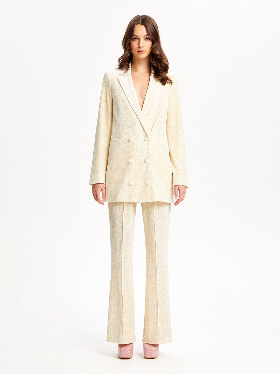 image of Alice Mccall Midnight Magic Suit (Blazer & Pants) in Citrus Yellow, Women's (Size Small)