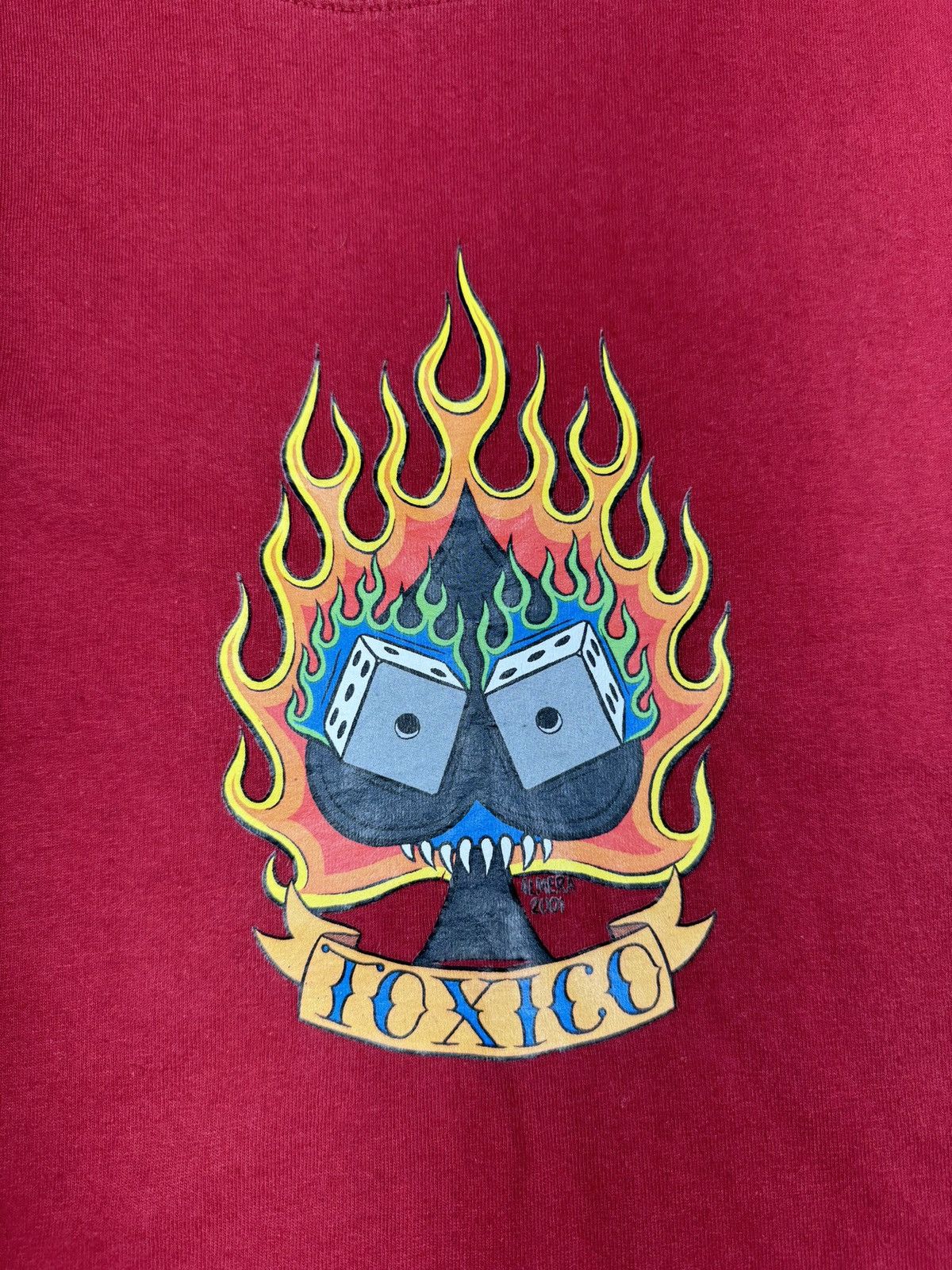 Vintage Toxico Oversized T-Shirt Fire Dice Men’s size L Size US L / EU 52-54 / 3 - 3 Thumbnail