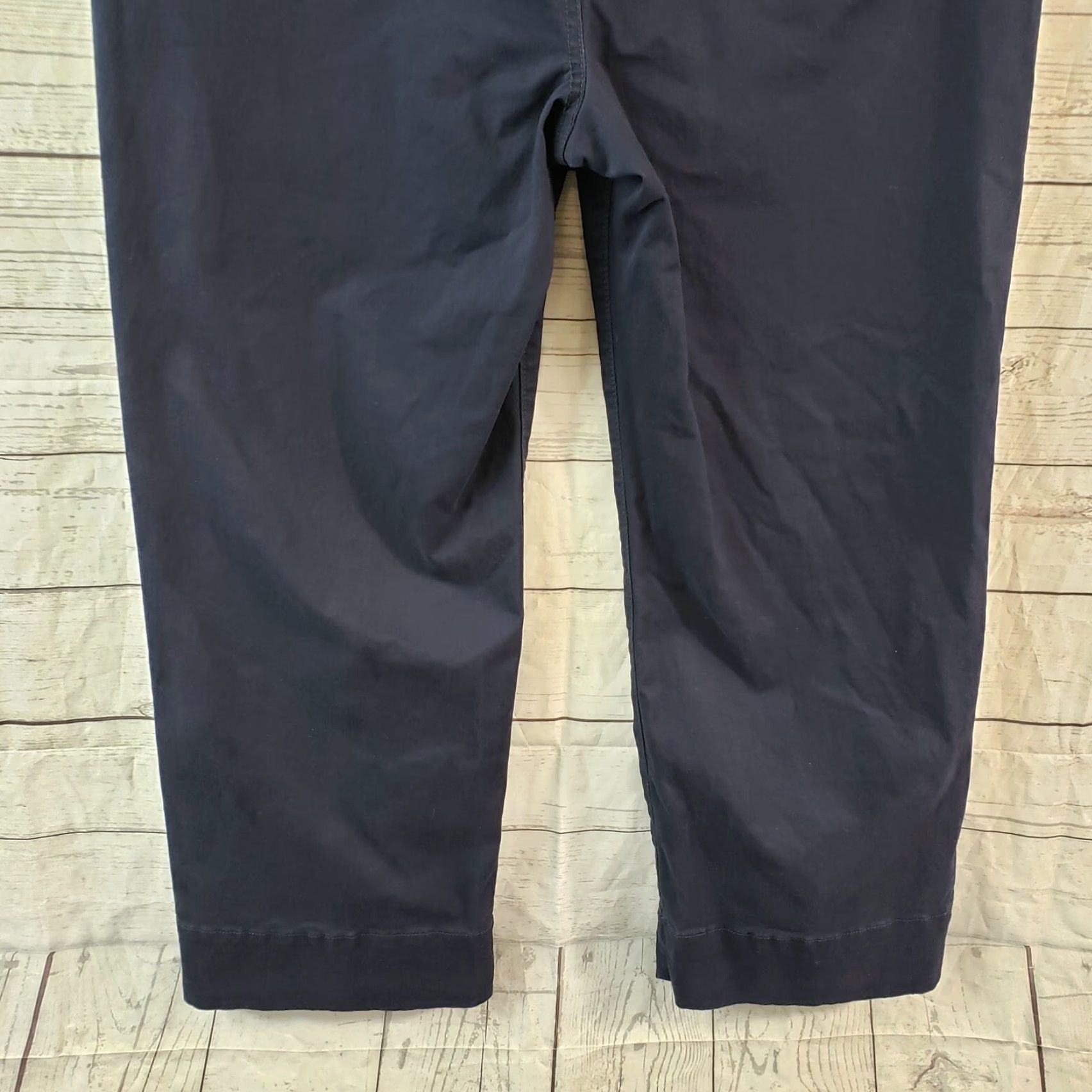 Ann Taylor VINTAGE? No. Ann Taylor LOFT Womens Cropped Pants Sz 14 Blue High Rise Cotton Blend Size 36" / US 14 / IT 50 - 5 Thumbnail