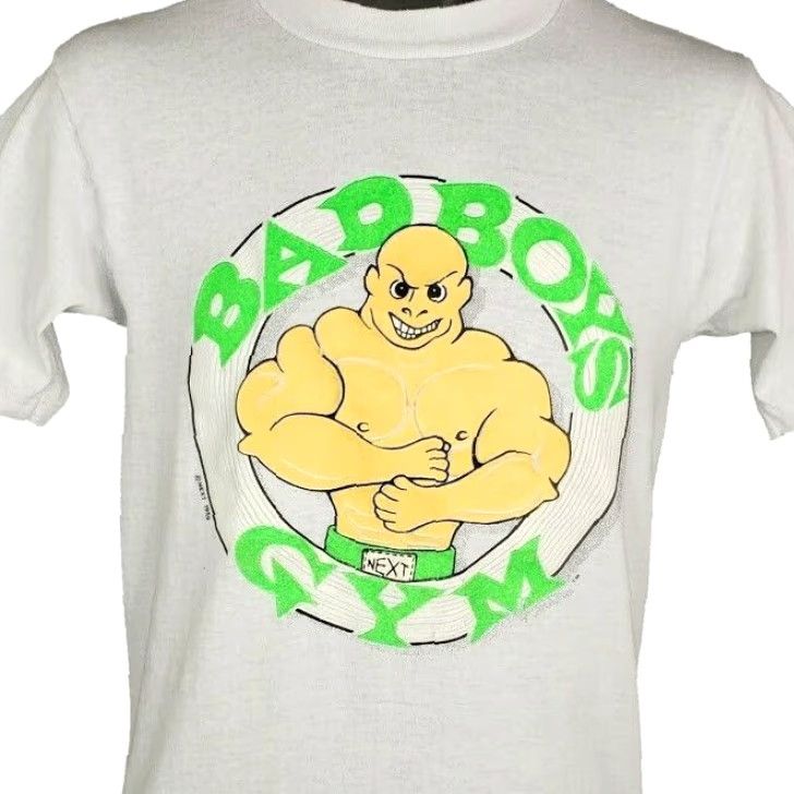 Vintage VINTAGE Bad Boys Gym T Shirt Mens Size S White 80s Bodybuilding Made In USA Size US S / EU 44-46 / 1 - 2 Thumbnail