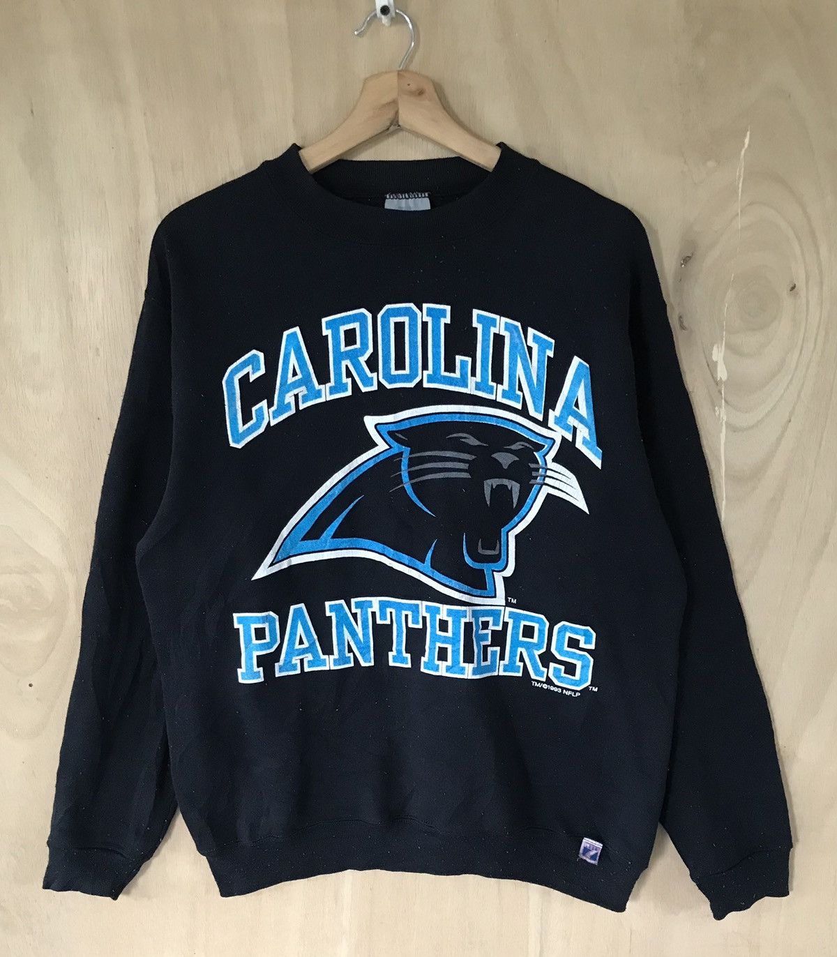 image of Logo 7 x Nfl Vintage 90’S Nflp Carolina Panthers Sweatshirts in Black, Men's (Size Medium)
