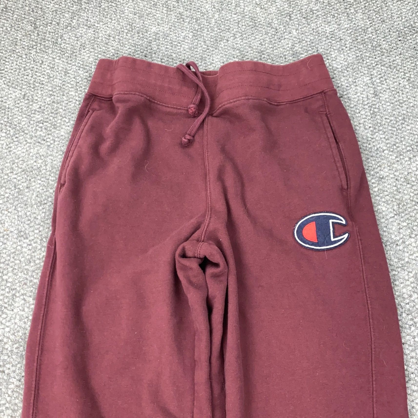 Champion Champion Sweatpants Joggers Mens Medium Maroon Fleece Big C Logo Athletic Pants Size US 31 - 2 Thumbnail