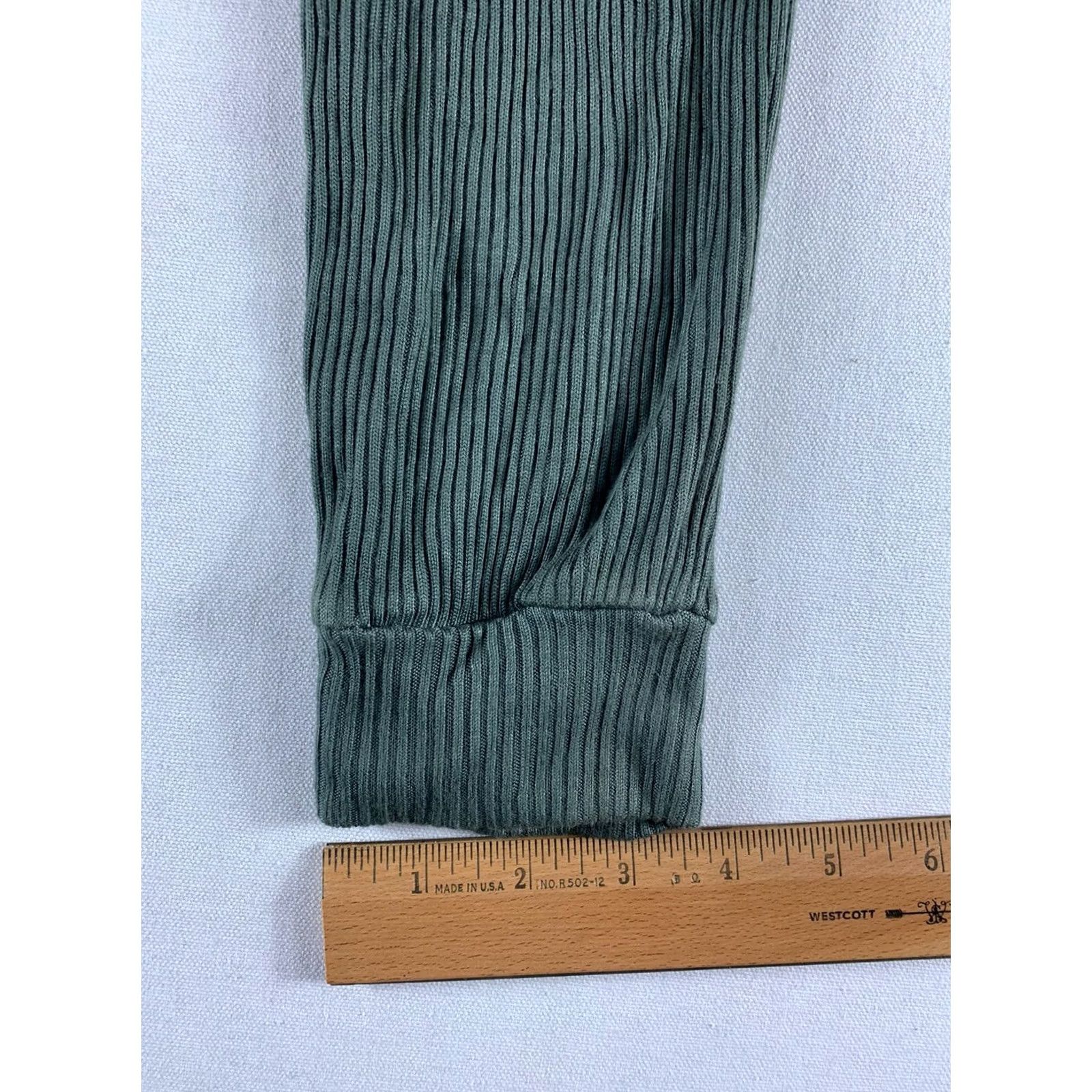 MONROW MONROW PANTS WOMENS XS GREEN STRIPED JOGGER SWEATPANTS HB0307-3 Straight Leg Weekday Womens XS Green Striped Monrow Pants Size 26" / US 2 / IT 38 - 5 Thumbnail