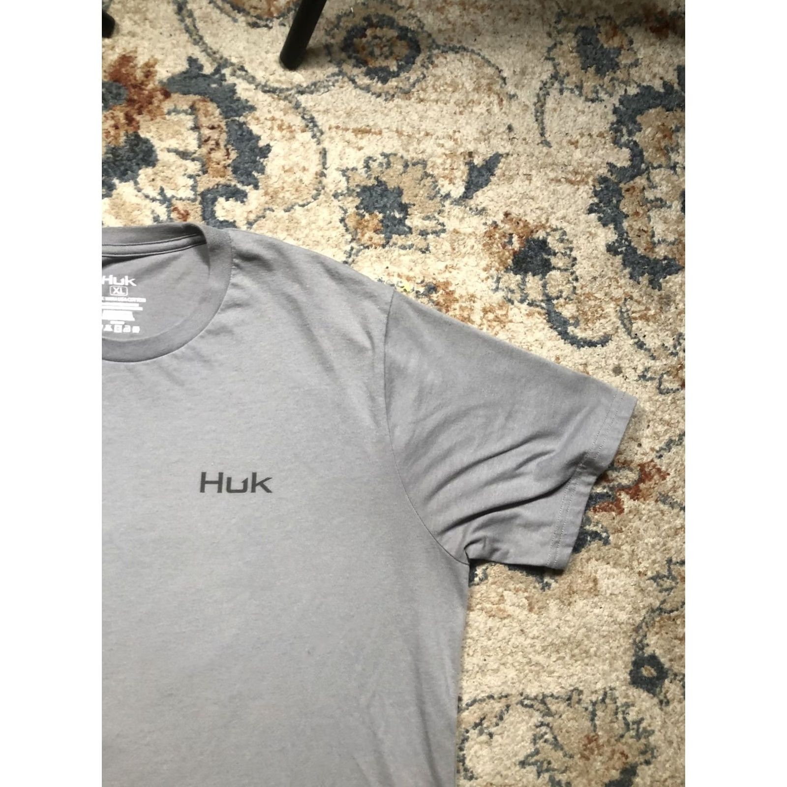 Vintage Huk Shirt Mens XL Gray Fishing Graphic Tee Short Sleeve Made With USA Cotton Size US XL / EU 56 / 4 - 4 Thumbnail