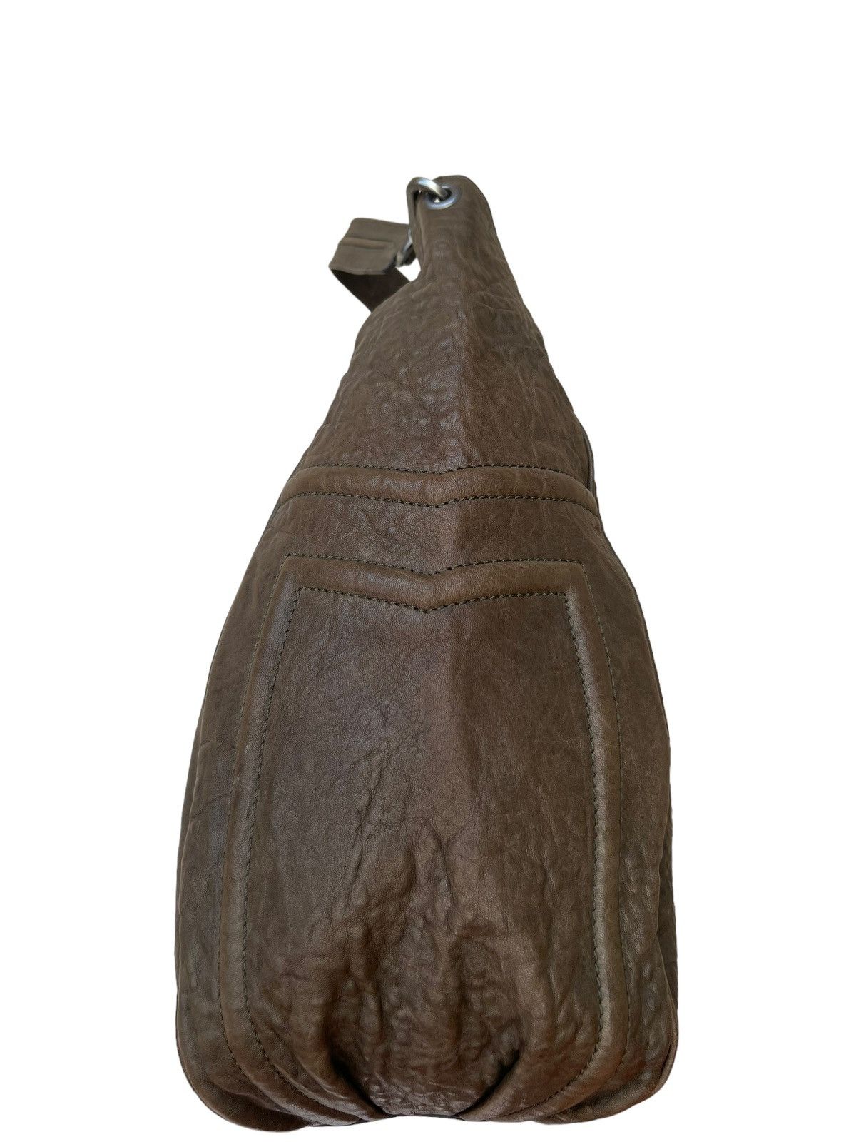 Leather Vintage MaxMara Made in Italy Patina Leather Hobo Bag Size ONE SIZE - 13 Thumbnail
