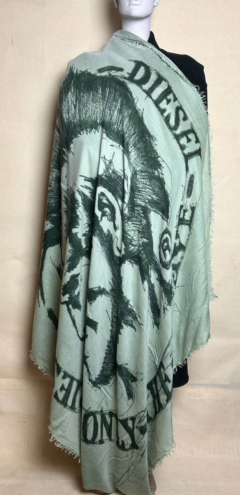 Diesel Diesel light green viscose scarf Size ONE SIZE - 5 Thumbnail