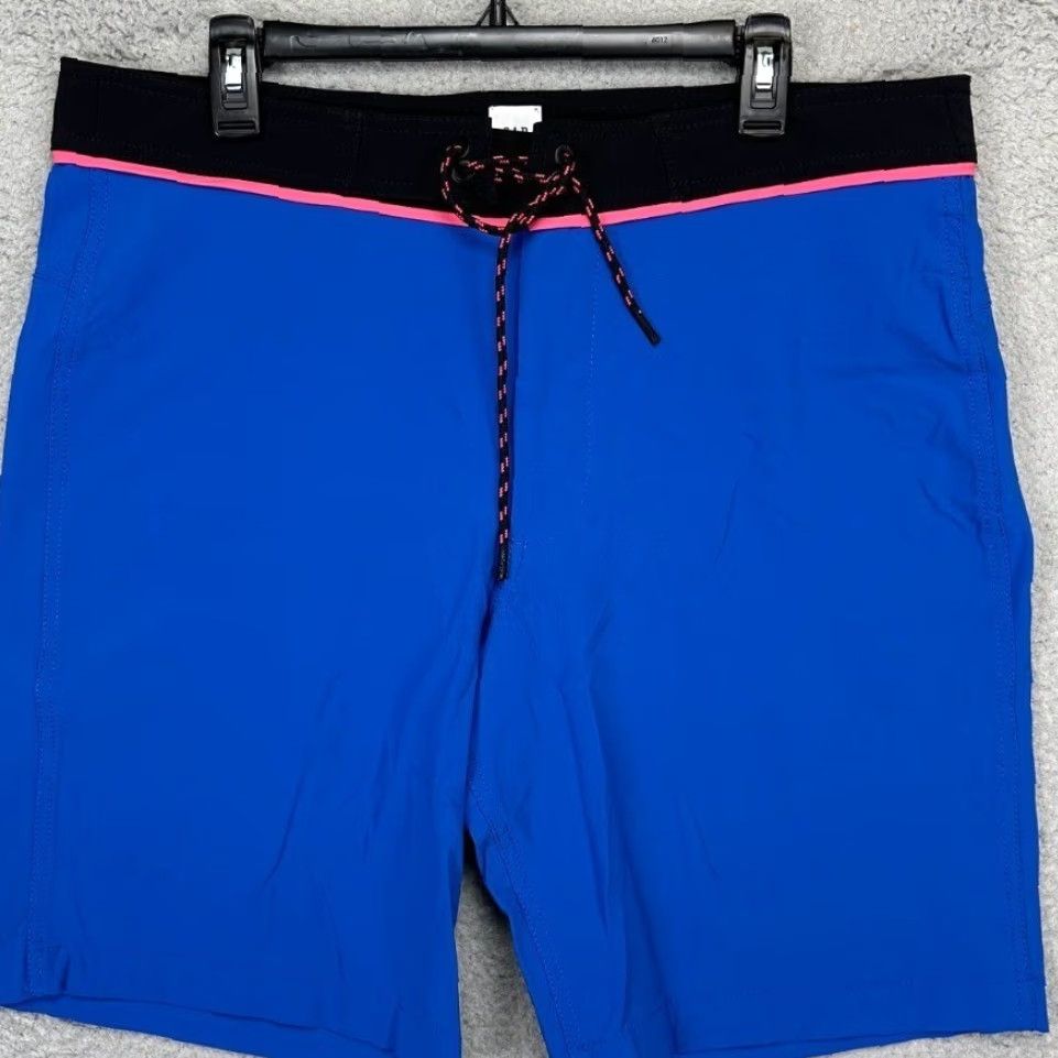 Gap Gap Swim Trunks Mens Large Blue Swimwear Drawstring Pockets Stretch Board Shorts Size US 33 - 3 Thumbnail