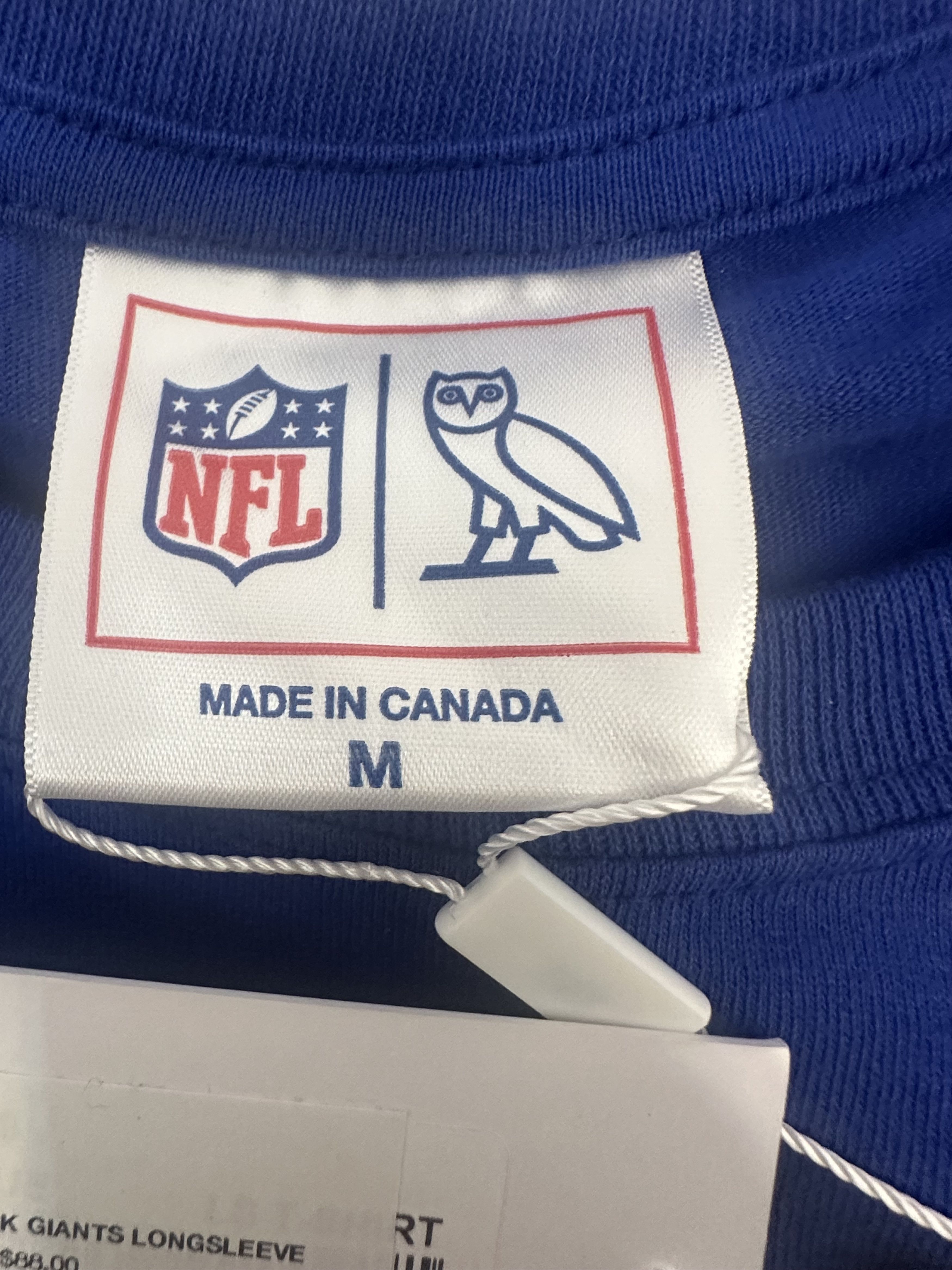 NFL × October's Very Own OVO x NFL New York Giants Longsleeve T-Shirt new with tags Size US M / EU 48-50 / 2 - 5 Thumbnail