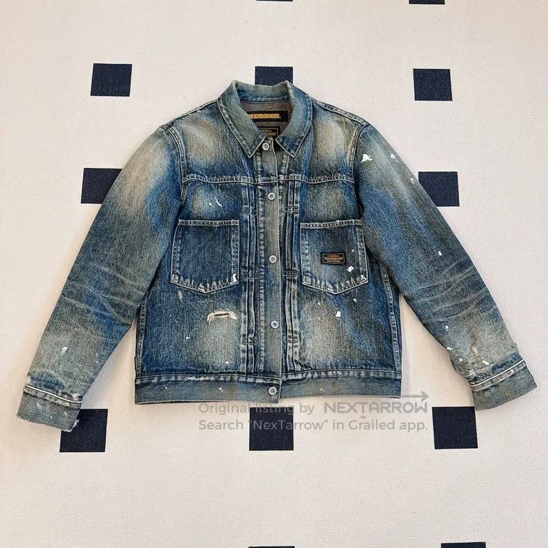Neighborhood Neighborhood Denim Jacket with Wool Felt Lining, Great for Size US M / EU 48-50 / 2 - 1 Thumbnail