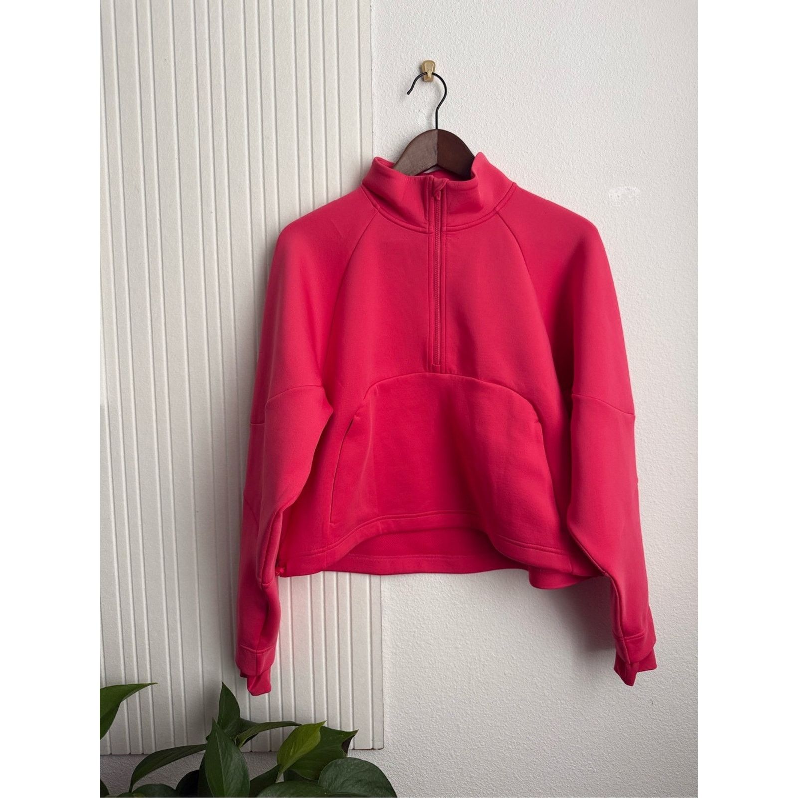 Nike Nike DRI-FIT Pink Scuba Half-Zip Pullover with Thumbholes Size M / US 6-8 / IT 42-44 - 1 Thumbnail