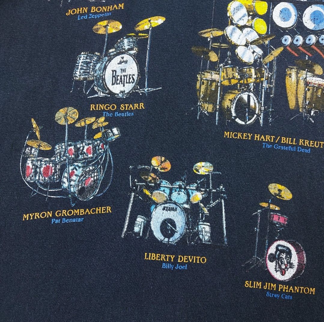 Band Tees Vintage Y2K Famous Drummers Of History Graphic TEE Size US M / EU 48-50 / 2 - 9 Thumbnail