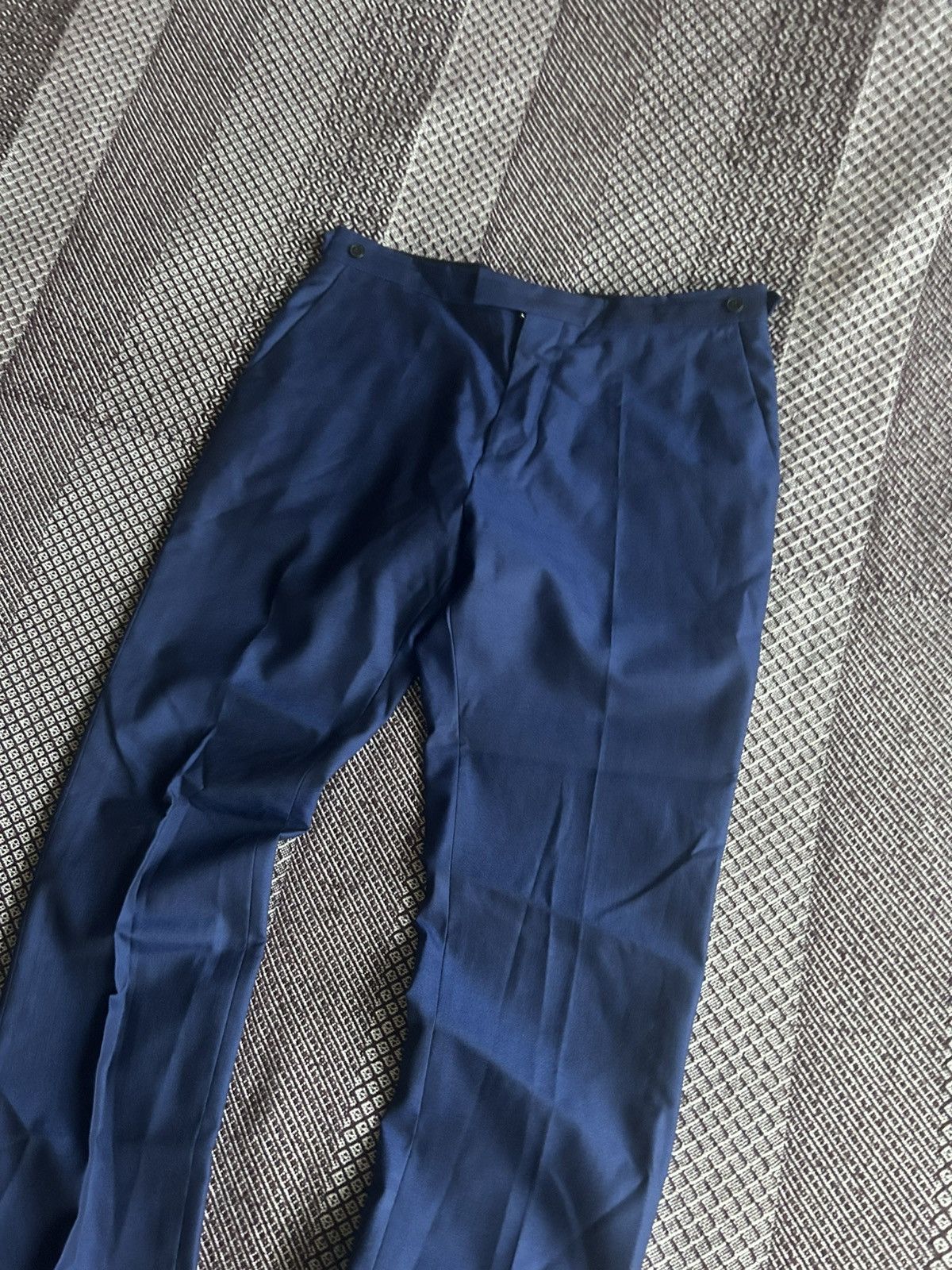 Reiss Reiss Blue Suit Solid Style Classic One Button Mens Size 40R Size 40R - 18 Thumbnail