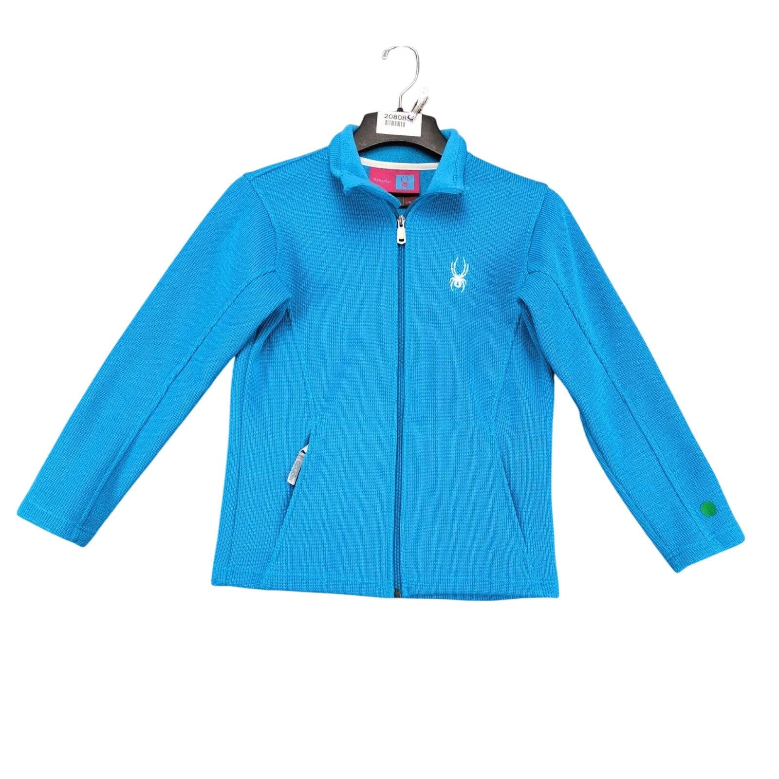 Spyder Spyder Blue Textured Full Zip Jacket Women's L Athletic Fit Size L / US 10 / IT 46 - 1 Thumbnail