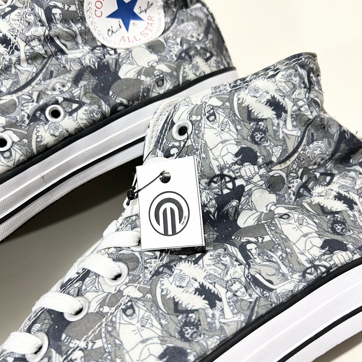 Converse × One Piece One Piece x Converse All Star 100 PT HI White Black 1CK828 Size US 10 / EU 43 - 2 Thumbnail