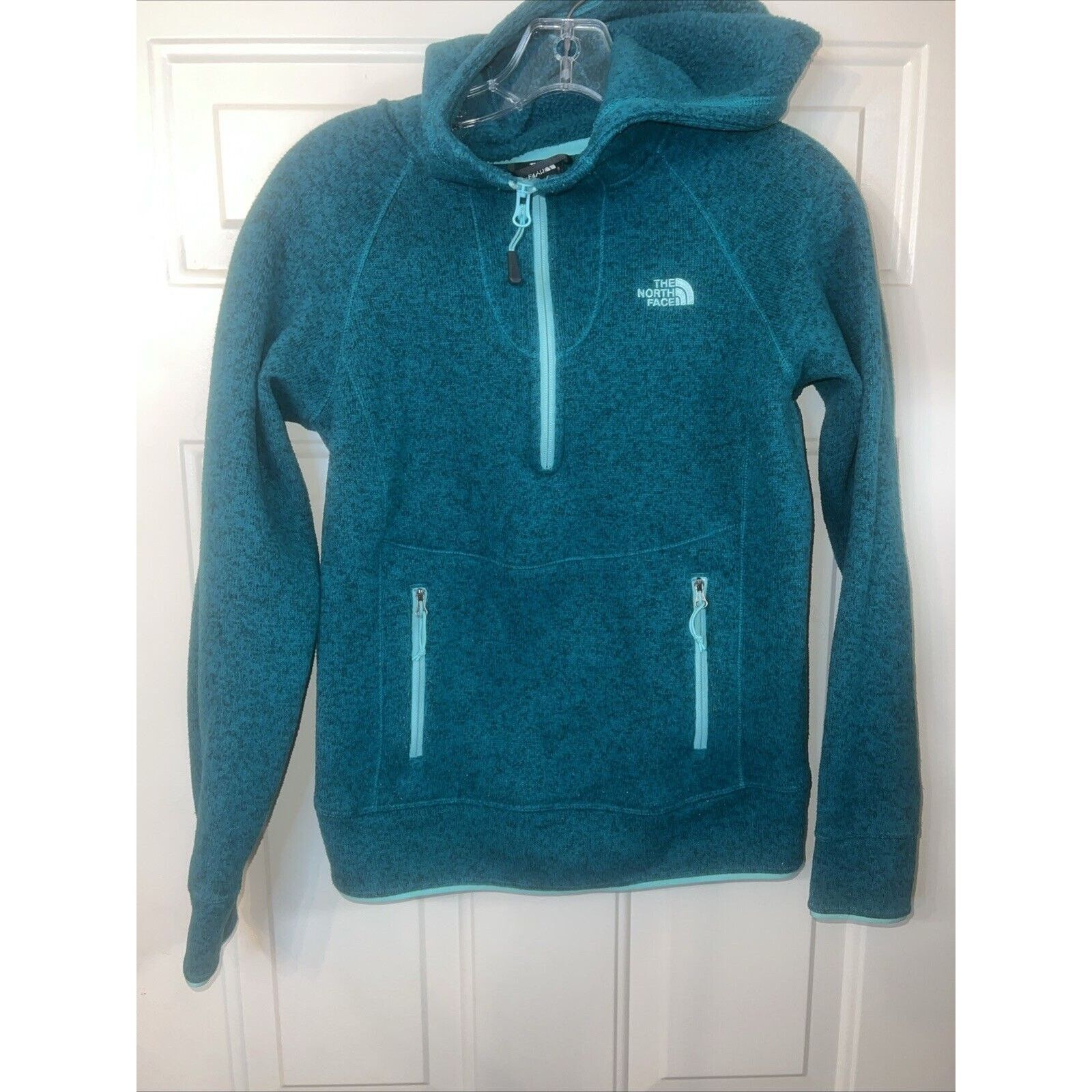 The North Face The North Face Hoodie Jacket Women's Small Green 1/2 Zip Size S / US 4 / IT 40 - 1 Thumbnail