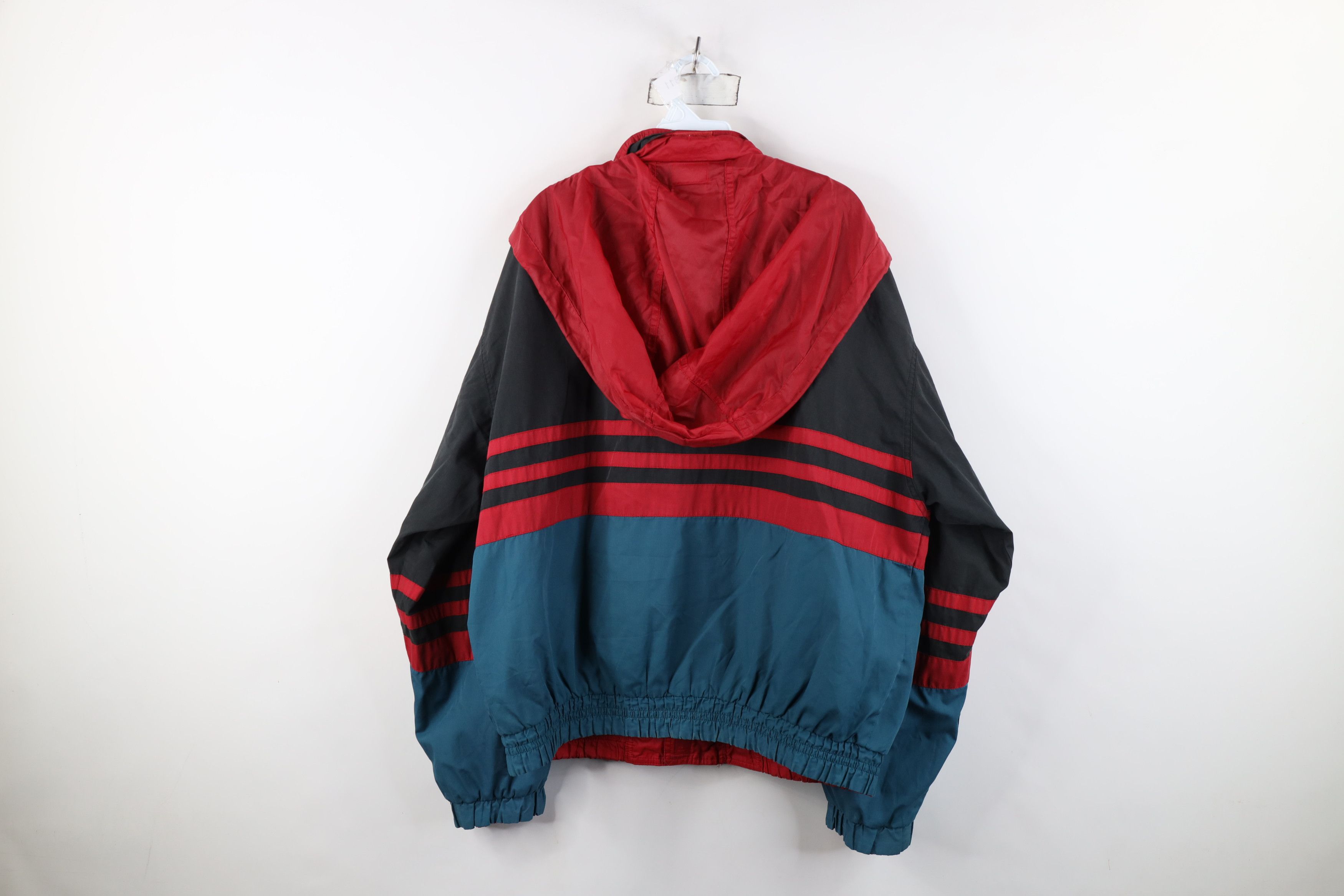 Vintage Vintage 90s Streetwear Reversible Hooded Sailing Jacket Size US XL / EU 56 / 4 - 9 Thumbnail