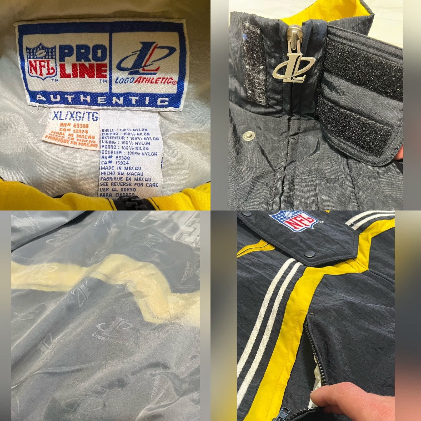 Logo Athletic VINTAGE Logo Athletic NFL Pro Line Pittsburgh Steelers Jacket Size US XL / EU 56 / 4 - 8 Thumbnail