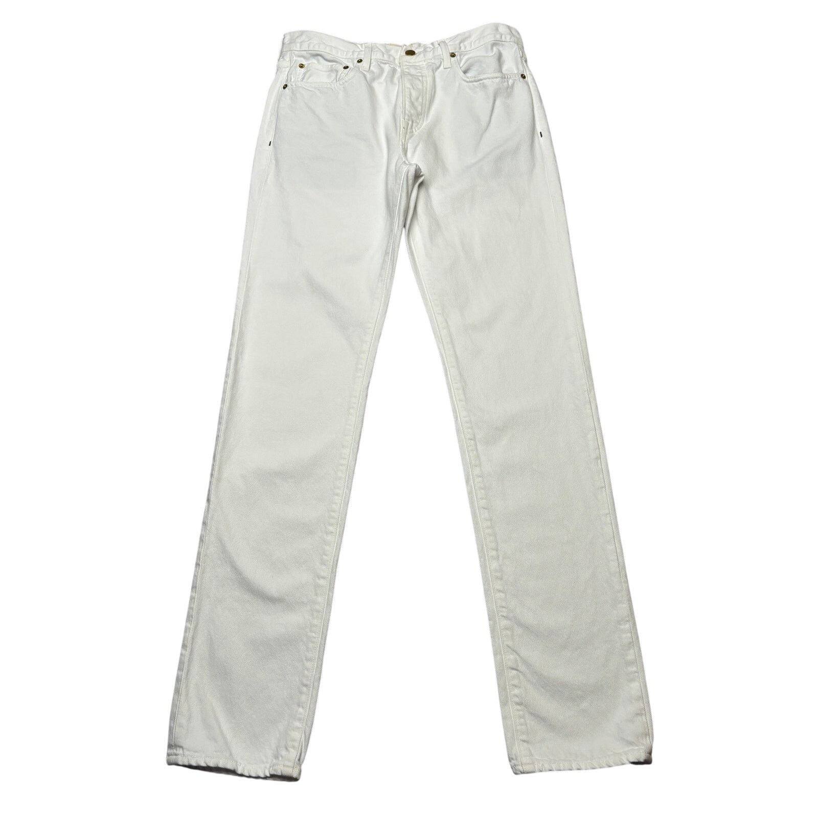 Sid Mashburn $185 Sid Mashburn Slim Straight Jeans 32x34 White Denim Size US 32 / EU 48 - 1 Thumbnail