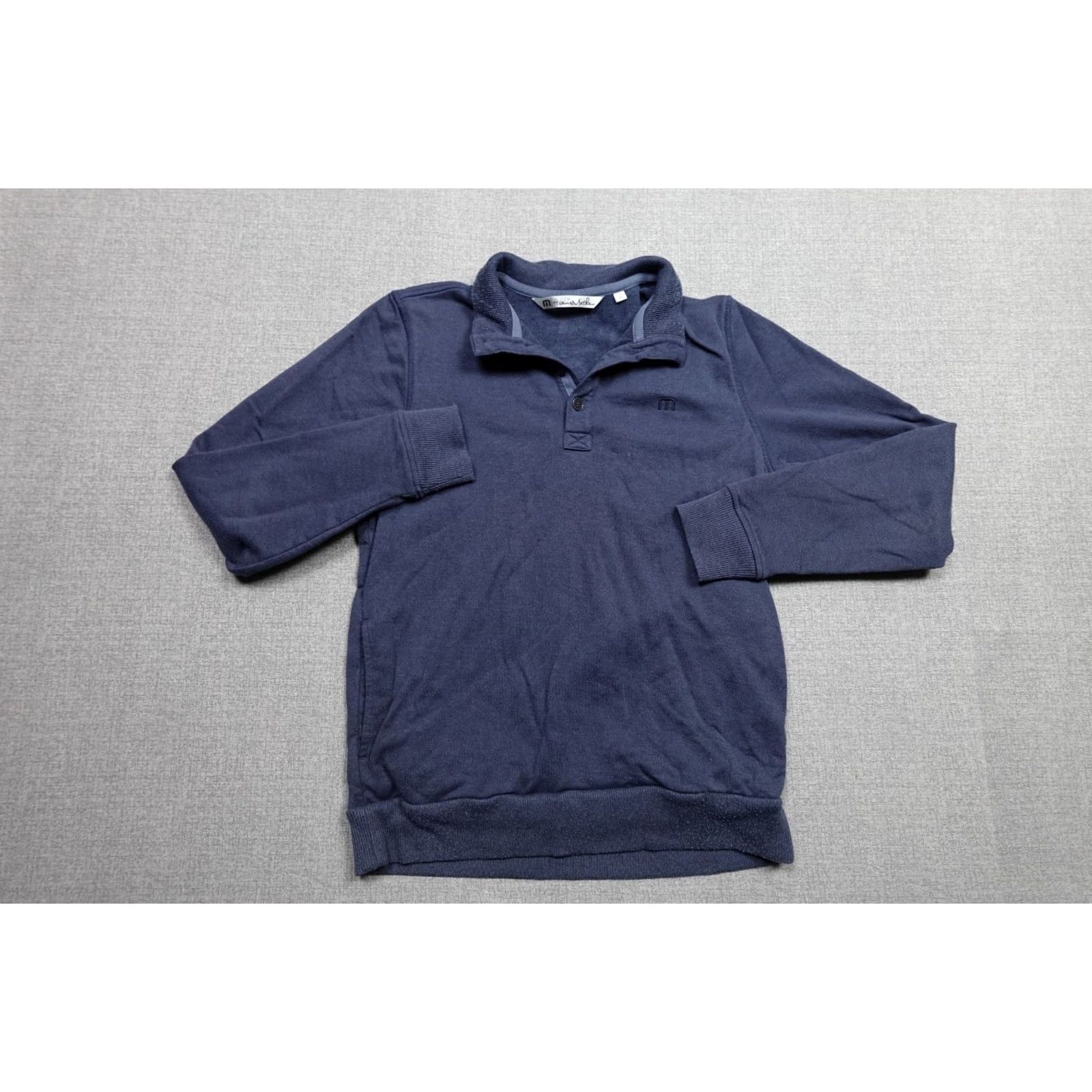 TravisMathew Travis Mathew Sweater Men's M Blue Pullover Knit Stretch Golf Casual High Neck Knitwear Shirt (Color: Blue) - Athletic Fit Size US M / EU 48-50 / 2 - 4 Thumbnail