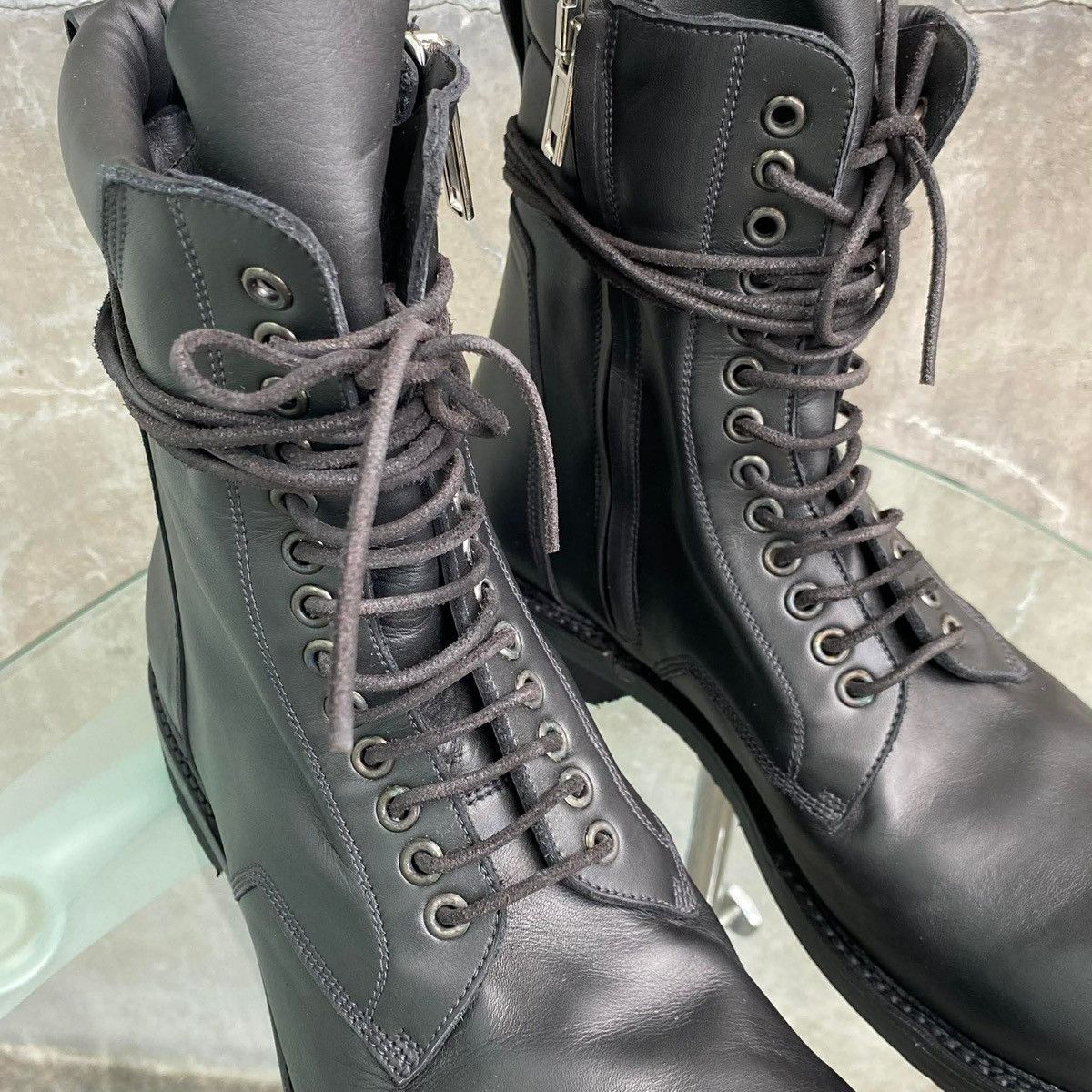Rick Owens FW2016 ‘Mastodon’ GoodYear Flex Calf Leather Lace Up Boots Size US 9.5 / EU 42-43 - 2 Thumbnail