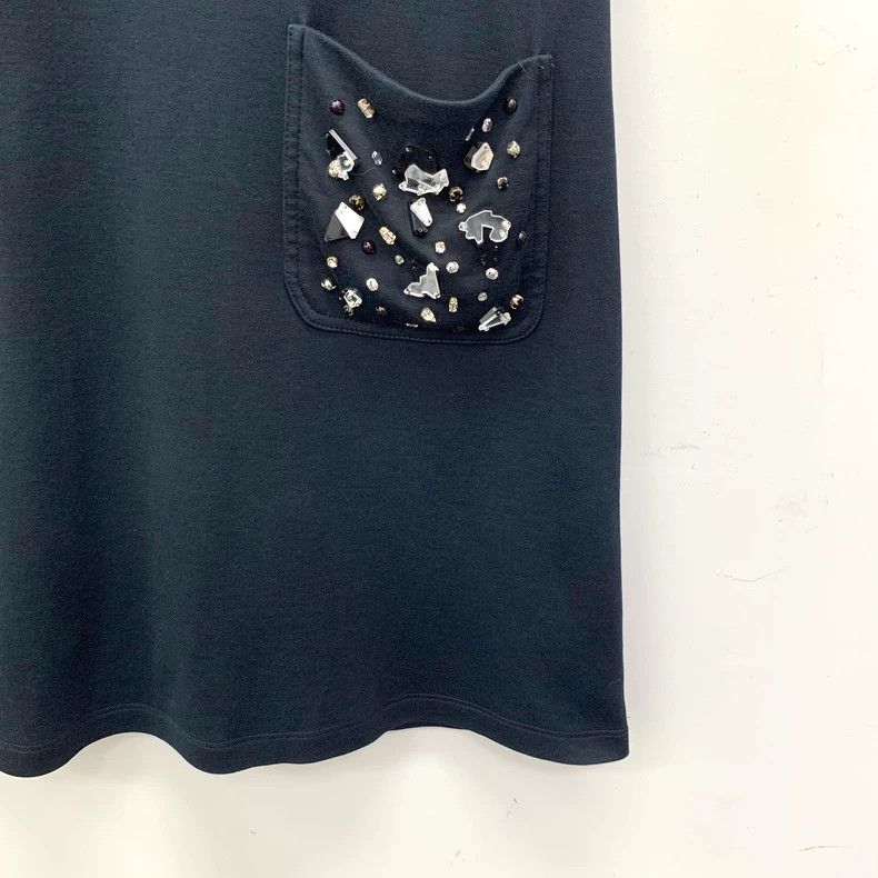 Louis Vuitton Louis Vuitton Navy pocket studded cotton crewneck short-sl Size S / US 4 / IT 40 - 4 Thumbnail