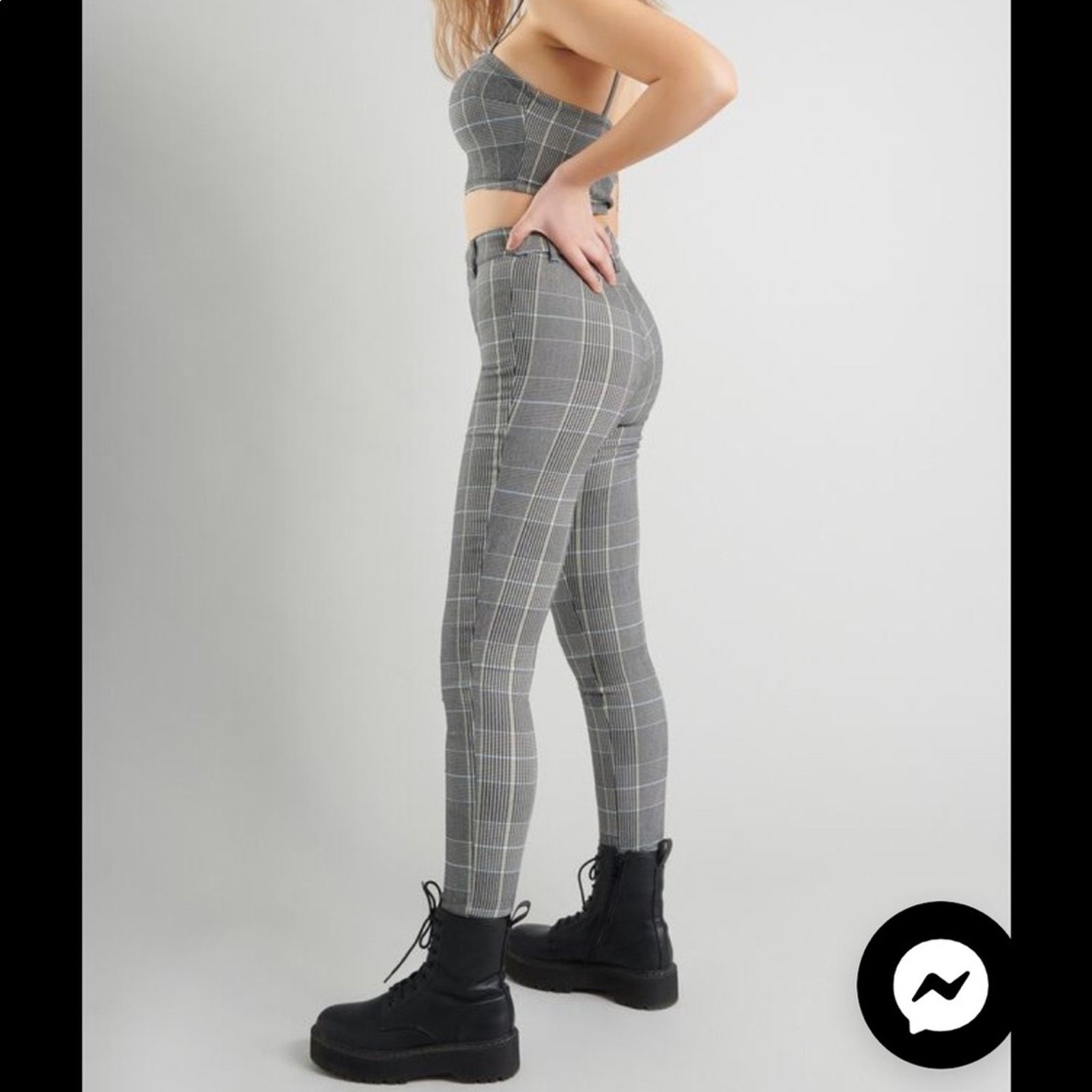 Garage Garage Plaid "As If!" Pants and crop top size small Size 27" / US 4 / IT 40 - 3 Thumbnail