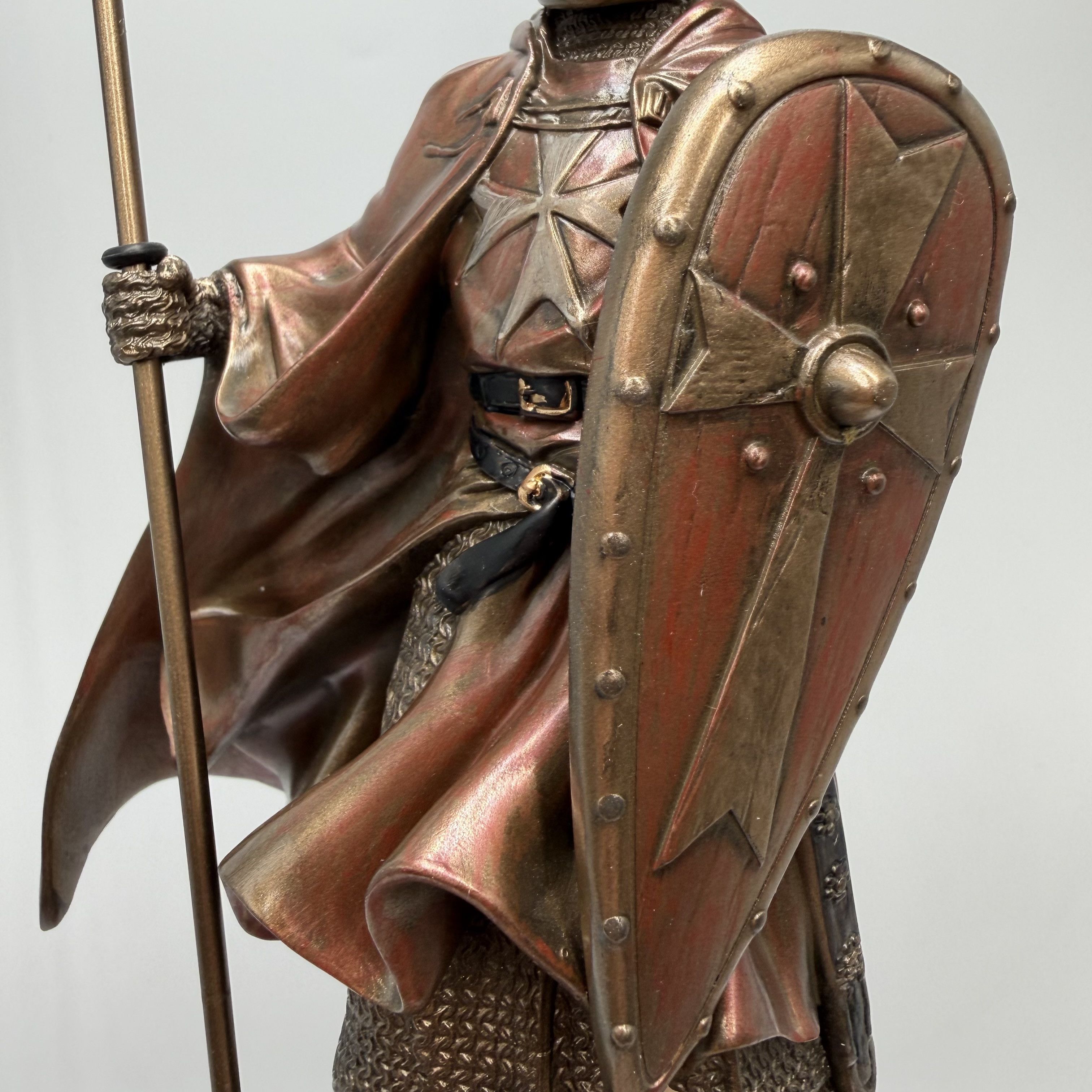Other Crusader Knight with Spear Statue Bronze Finish Figurine Size ONE SIZE - 6 Thumbnail