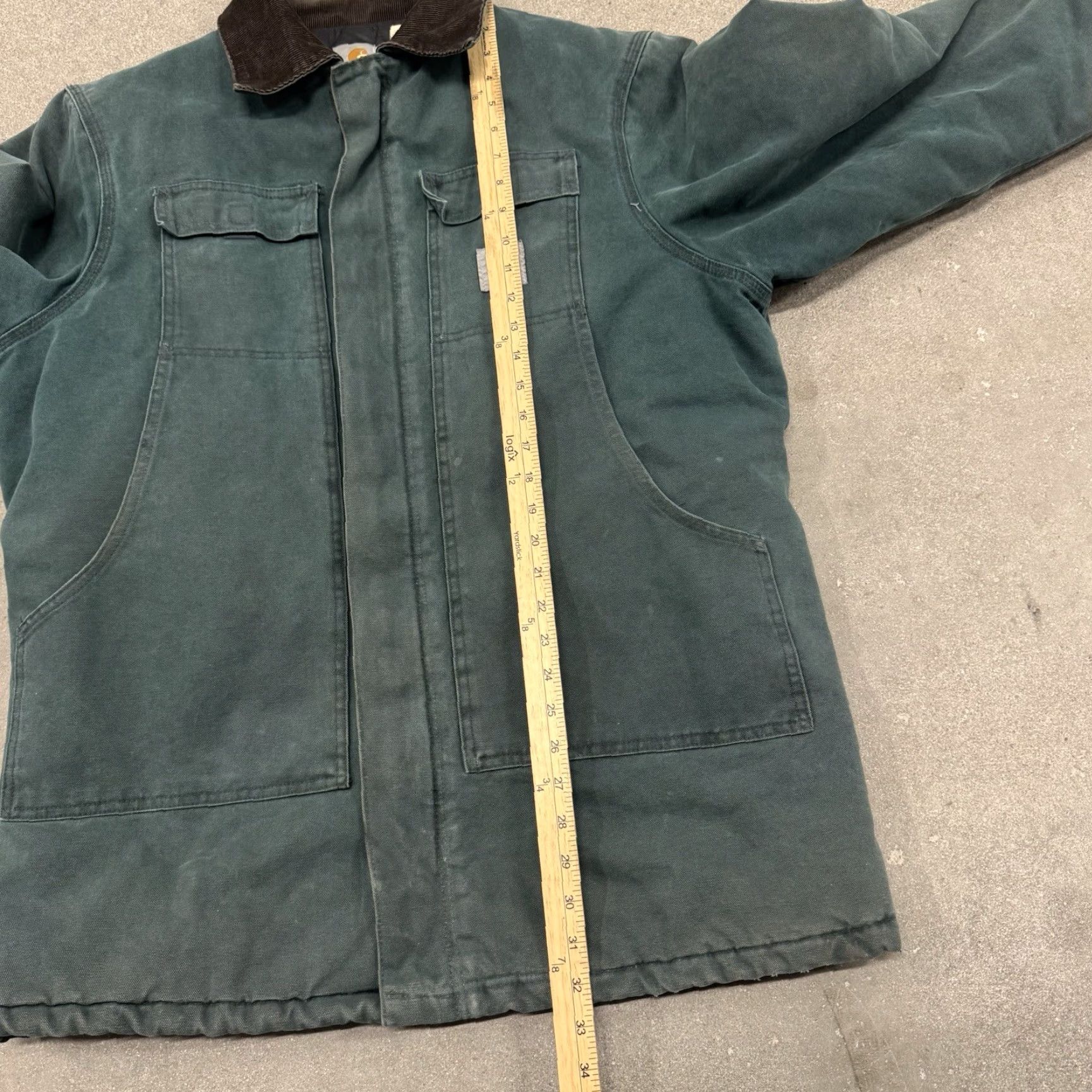 VINTAGE Carhartt Jacket Men L Green USA C26 HTG Overcoat