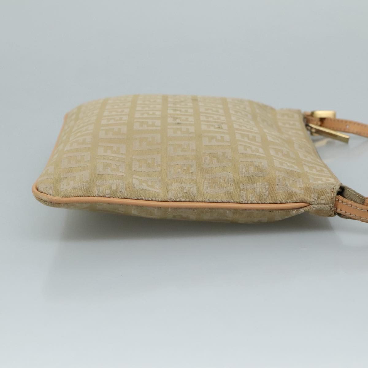 Fendi FENDI Zucchino Canvas Shoulder Bag Beige Gold Size ONE SIZE - 4 Thumbnail