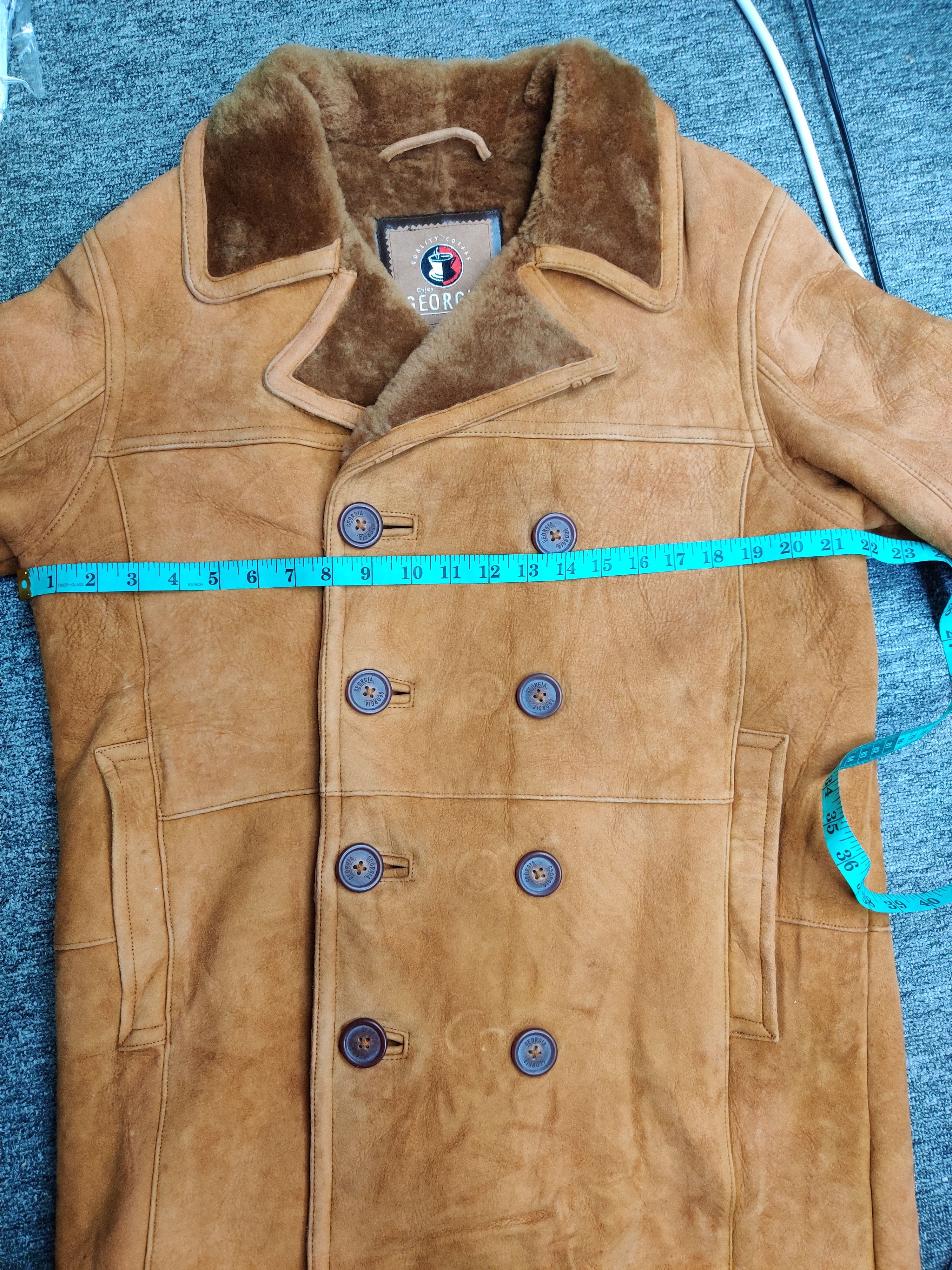 Leather Vintage Georgia Sheepskin Coat Leather Jacket Size US L / EU 52-54 / 3 - 13 Thumbnail