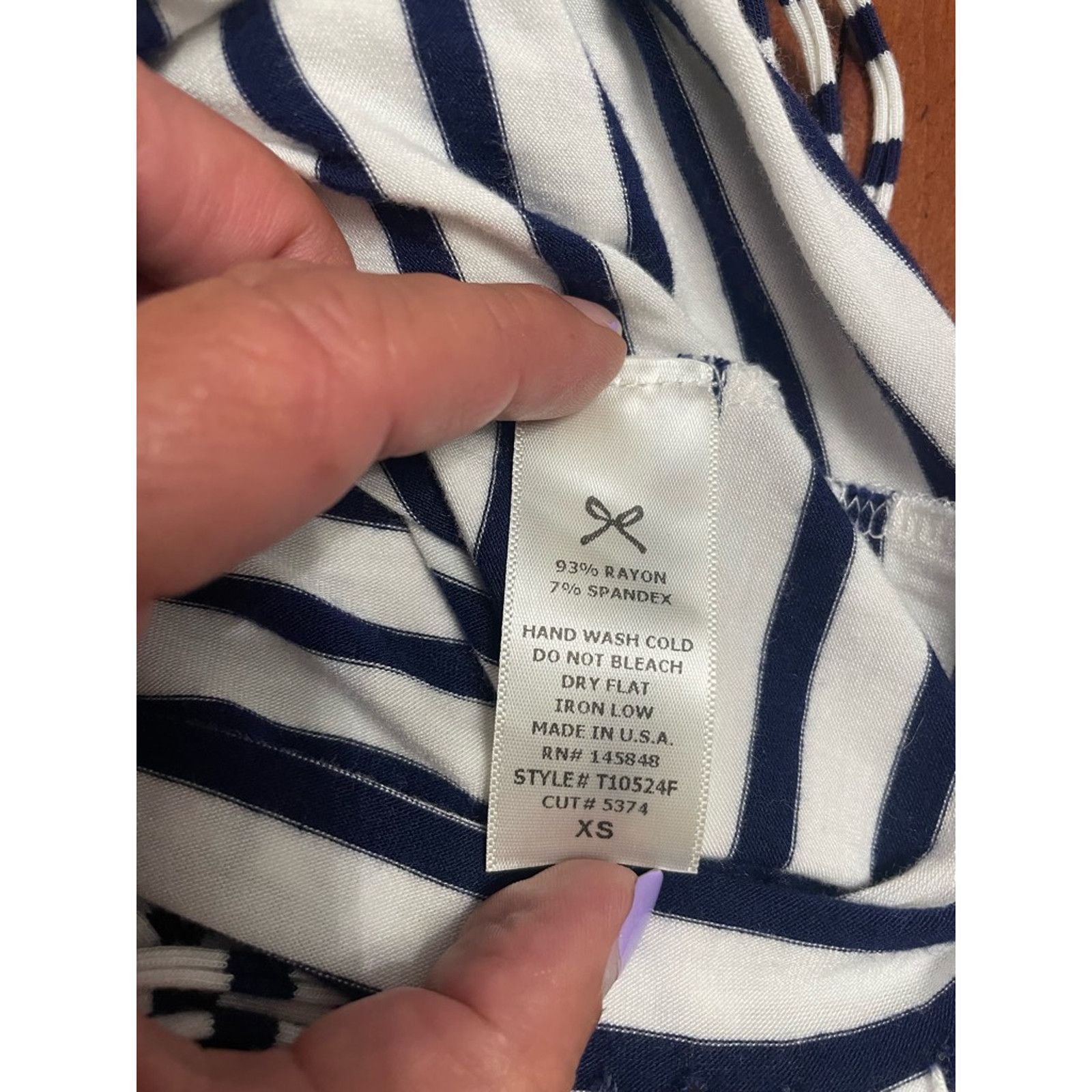 Other Everly Tank Top Striped Sleeveless Fringe Hem White Blue XS Size XS / US 0-2 / IT 36-38 - 8 Thumbnail