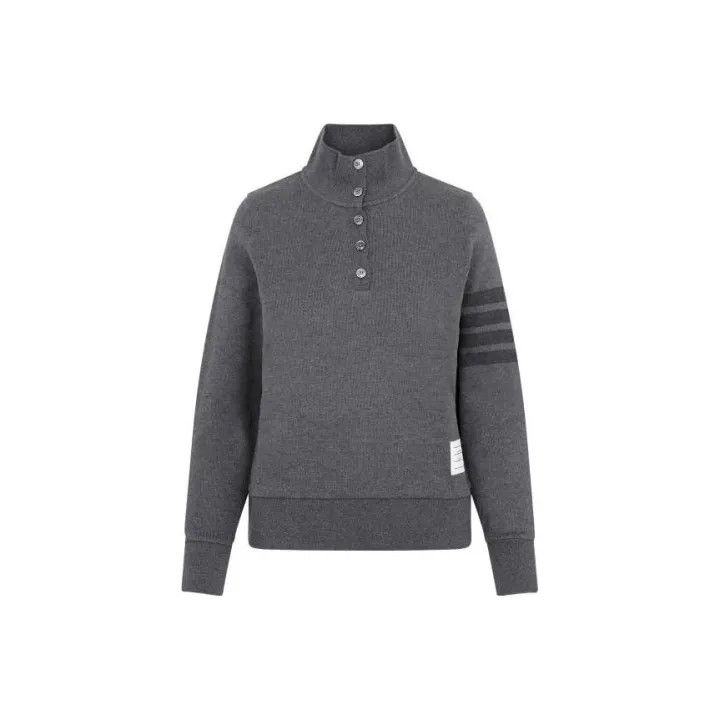 Thom Browne Thom Browne Women's Solid Grey Casual Sweater 0079 Size M / US 6-8 / IT 42-44 - 1 Thumbnail