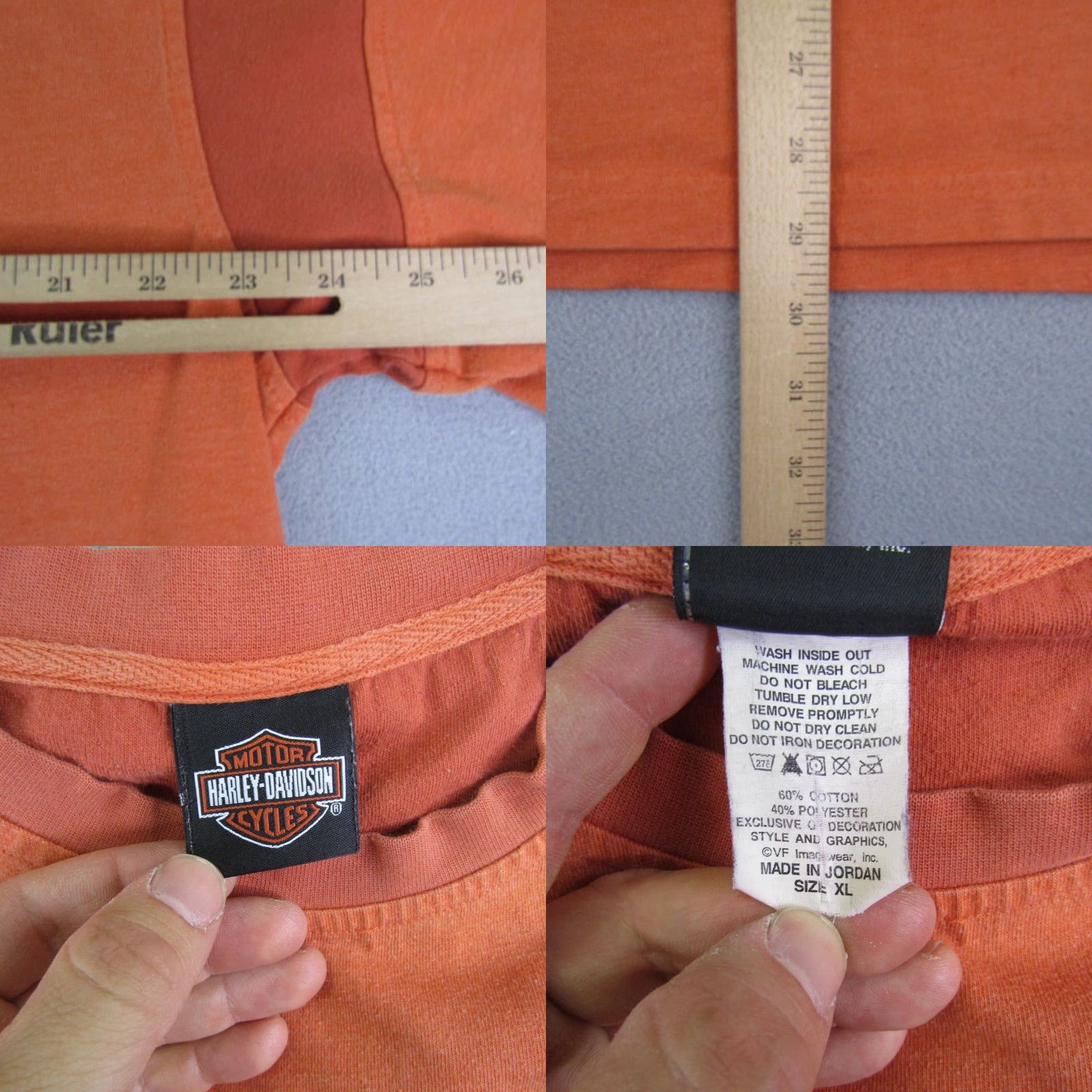 Harley Davidson Harley-Davidson Shirt XL Gray Motorcycle Biker Eagle Logo Mens T-Shirt Short Sleeve Crew Neck Cotton Polyester NM Barnetts Las Cruces NM ^ Size US XL / EU 56 / 4 - 8 Thumbnail