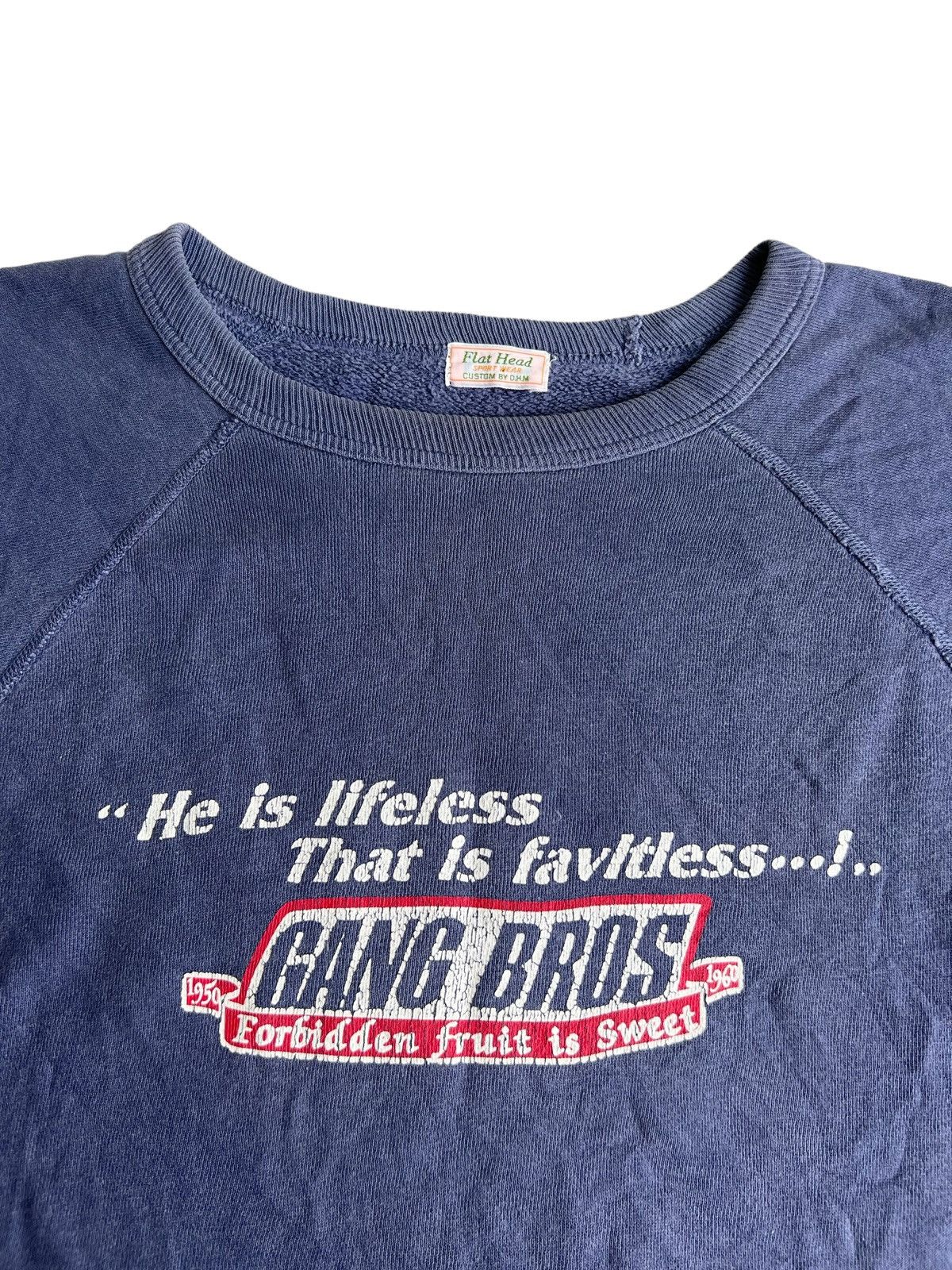 Loopwheeler 1990s TFH 🇯🇵 "Gang Bros" Forbidden Fruit Crewneck Sweater Size US M / EU 48-50 / 2 - 3 Thumbnail